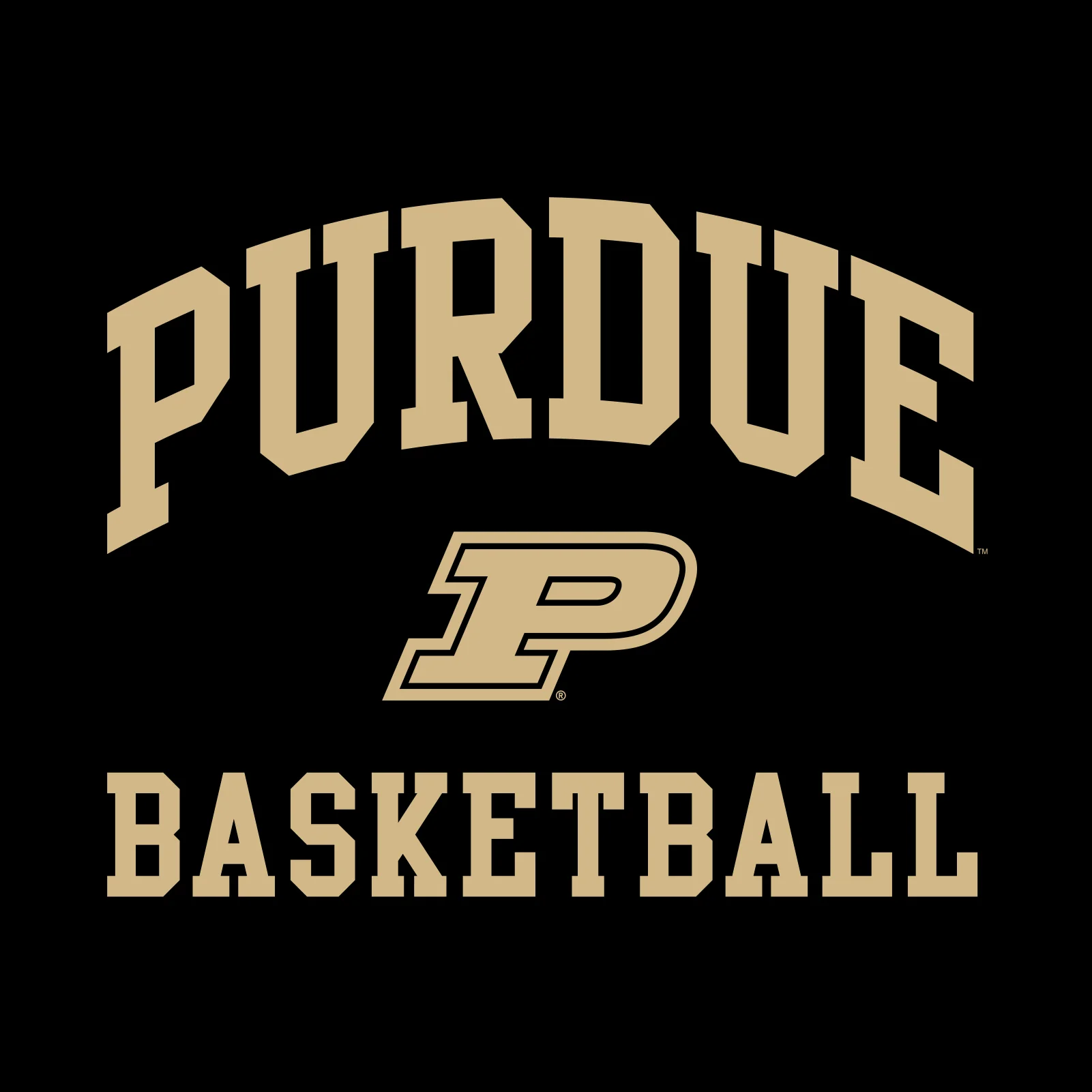 Purdue Arch Logo Basketball T Shirt - Black - Image 2