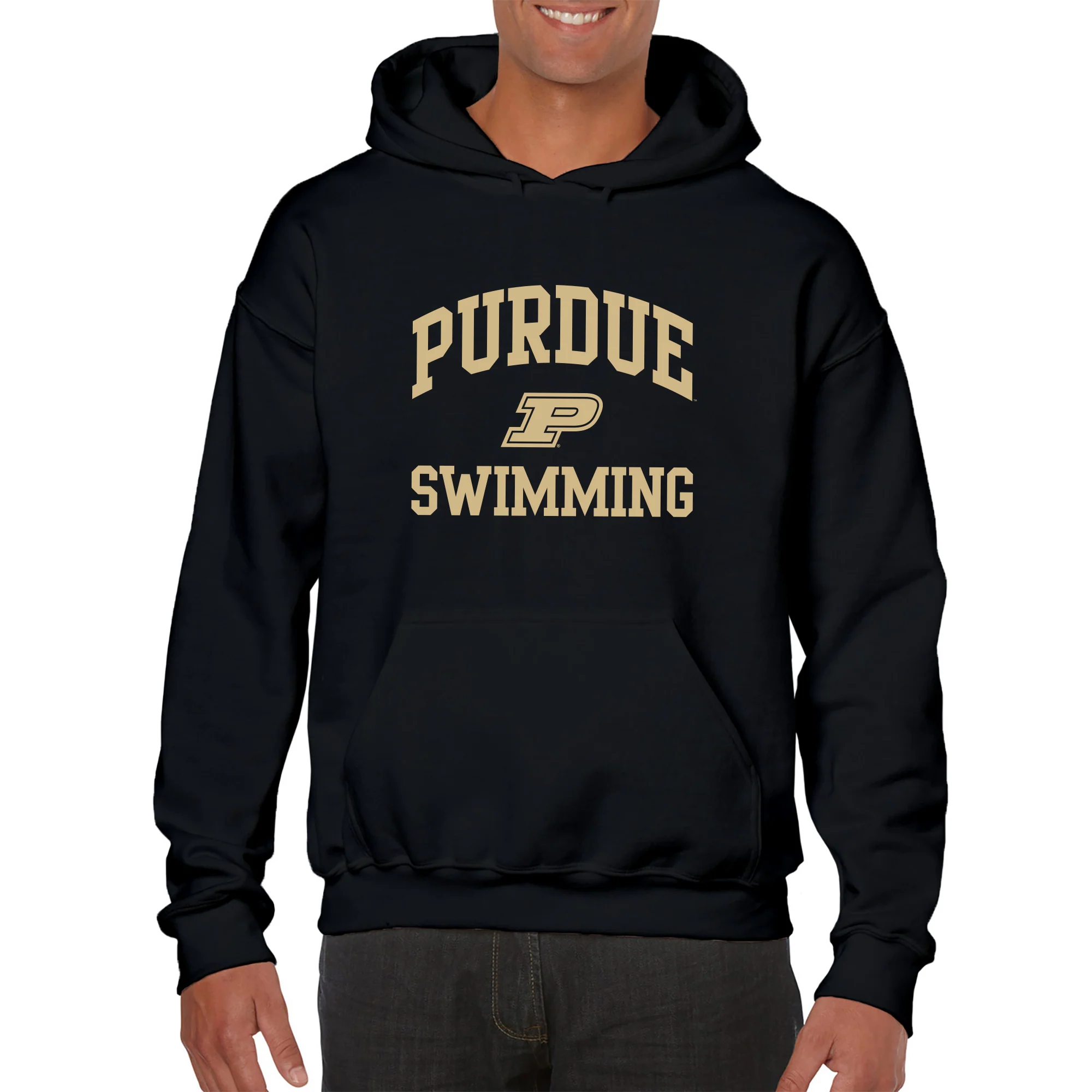 Purdue University Boilermakers Arch Logo Swimming Hoodie - Black - Image 3