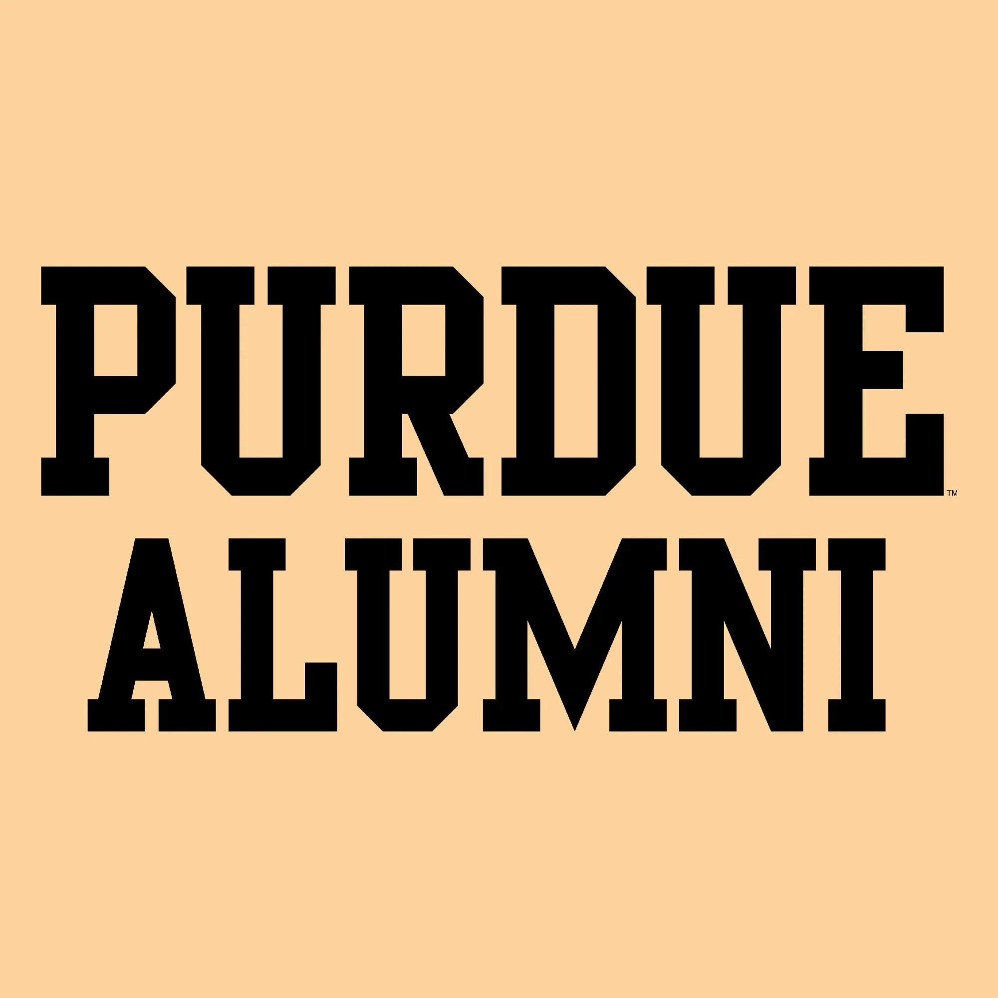 Purdue Boilermakers Basic Block Alumni Short Sleeve T Shirt - Vegas Gold - Image 2