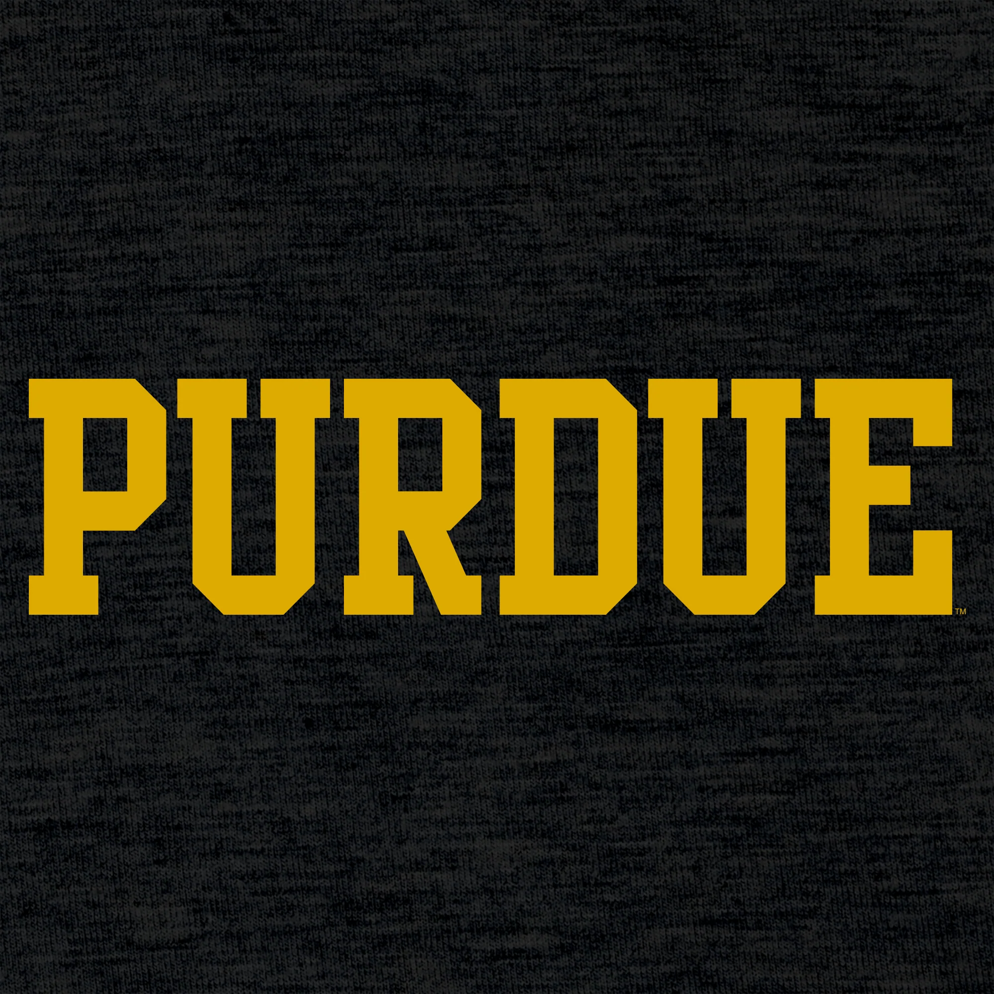 Purdue University Boilermakers Basic Block Canvas Triblend T Shirt - Solid Black Triblend - Image 2