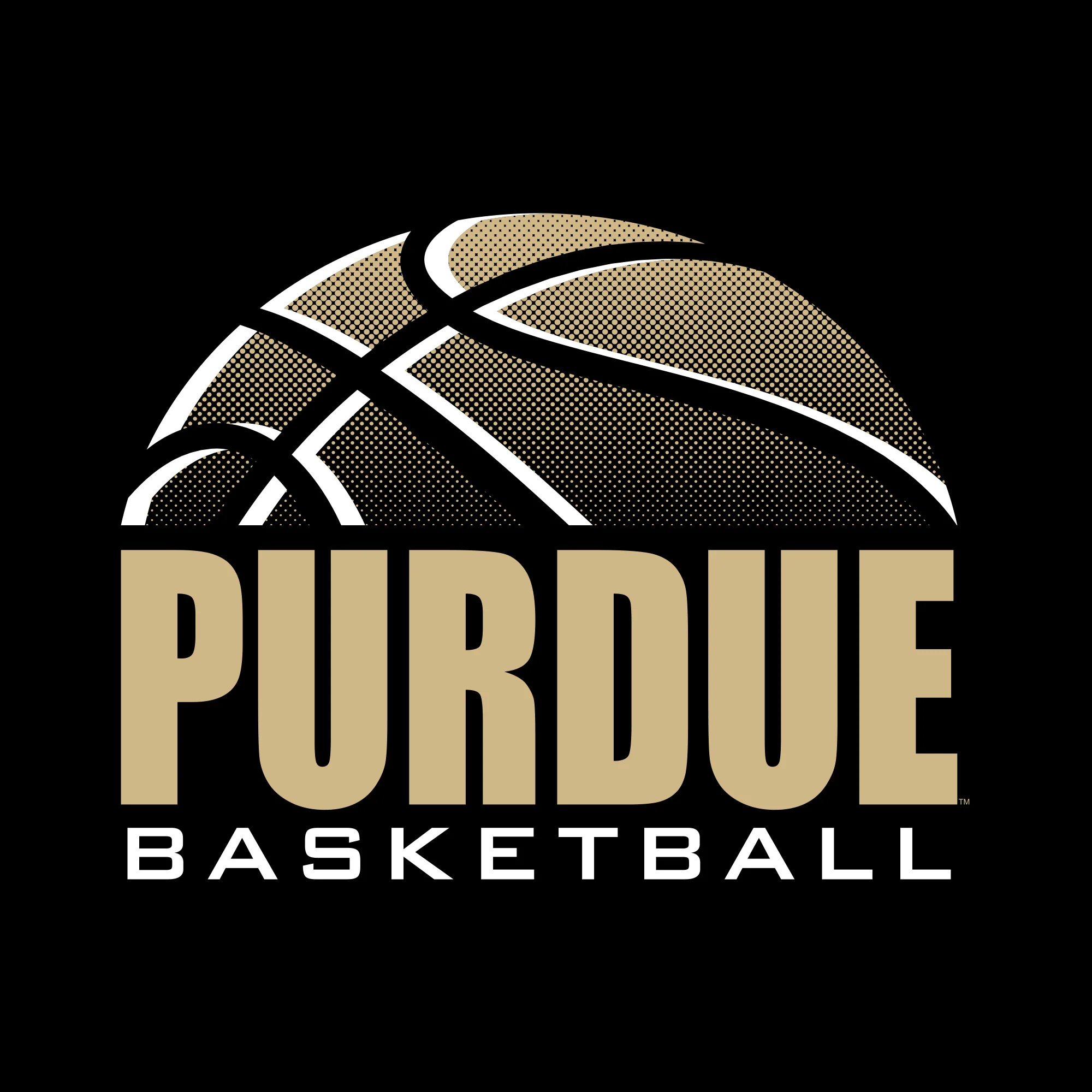 Purdue University Boilermakers Basketball Shadow Short Sleeve T Shirt - Black - Image 2