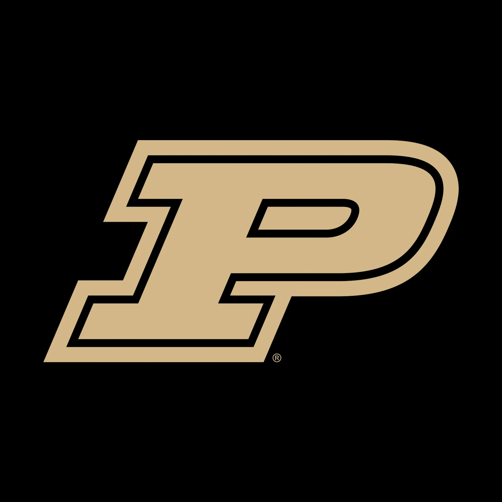 Purdue University Boilermakers Primary Logo Long Sleeve T Shirt - Black - Image 2