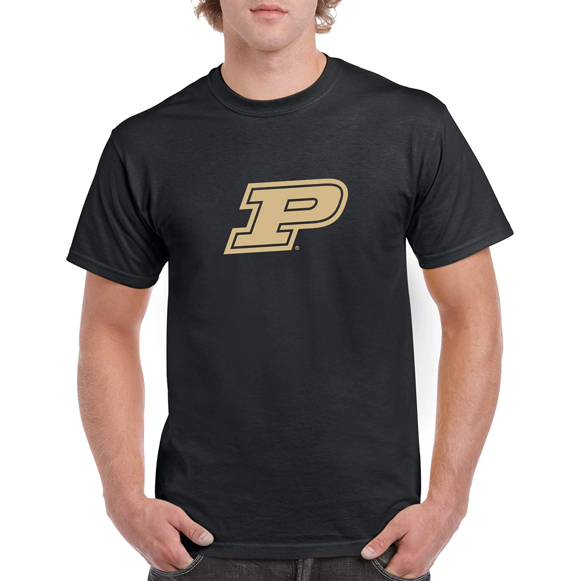 Purdue University Boilermakers Block P Short Sleeve T-Shirt - Black - Image 3