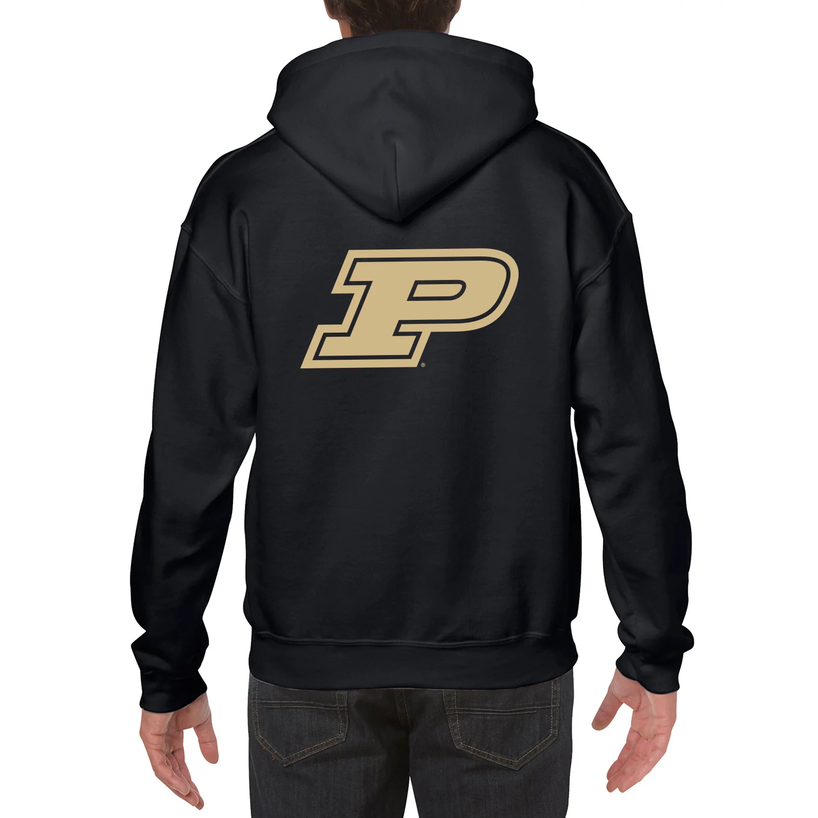 Purdue University Boilermakers Front Back Print Hoodie - Black - Image 5