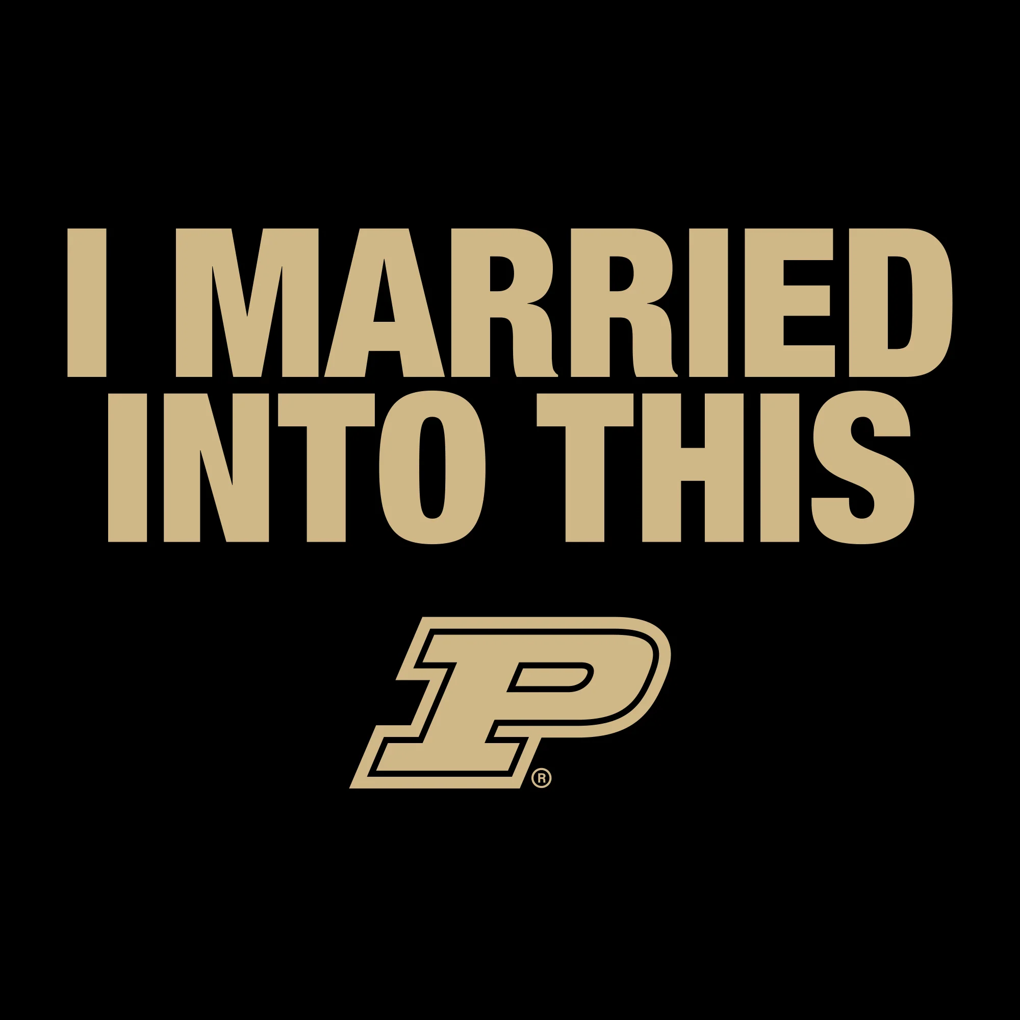 Purdue University Boilermakers I Married Into This Short Sleeve T-Shirt - Black - Image 2