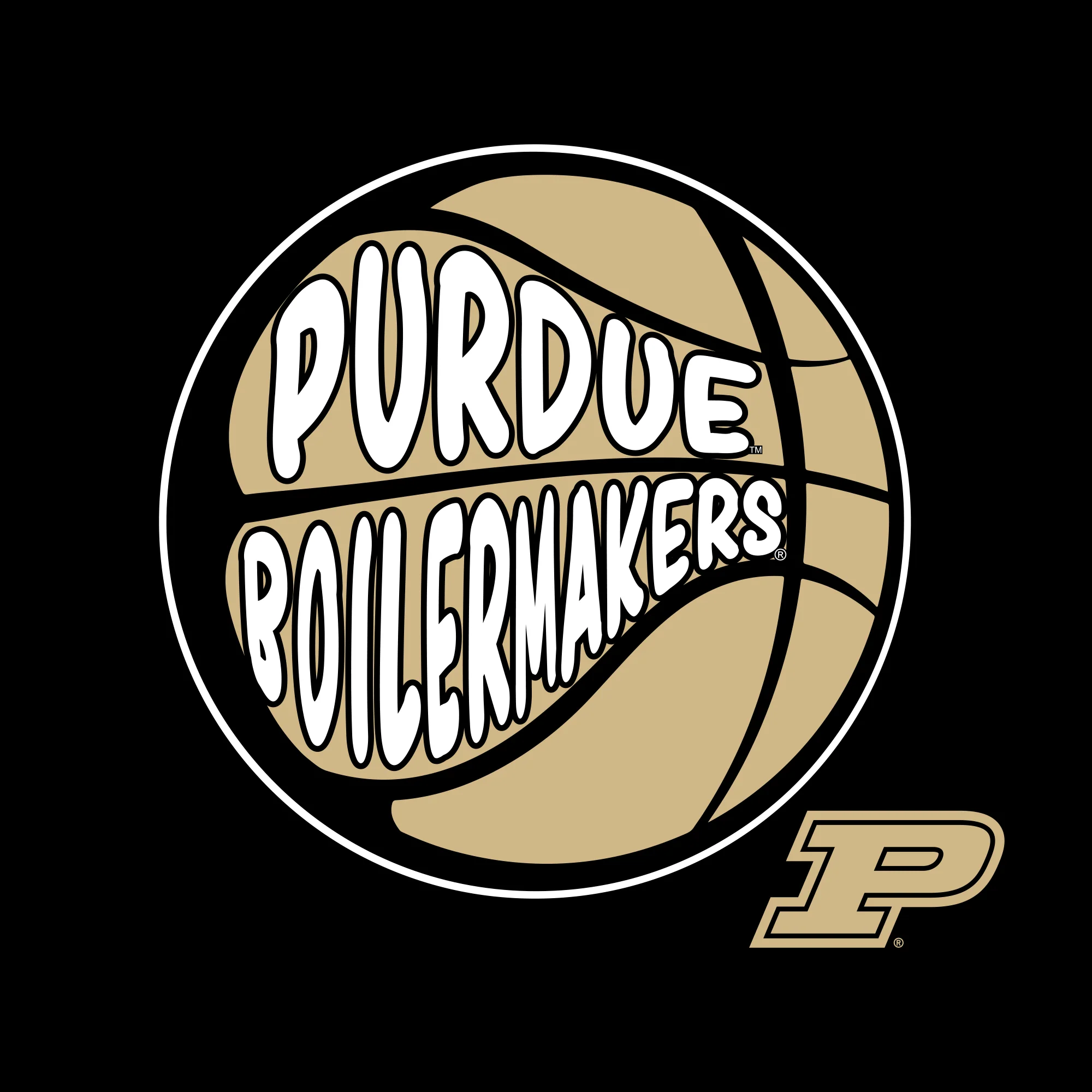 Purdue University Boilermakers Street Basketball Heavy Cotton Tank Top - Black - Image 2