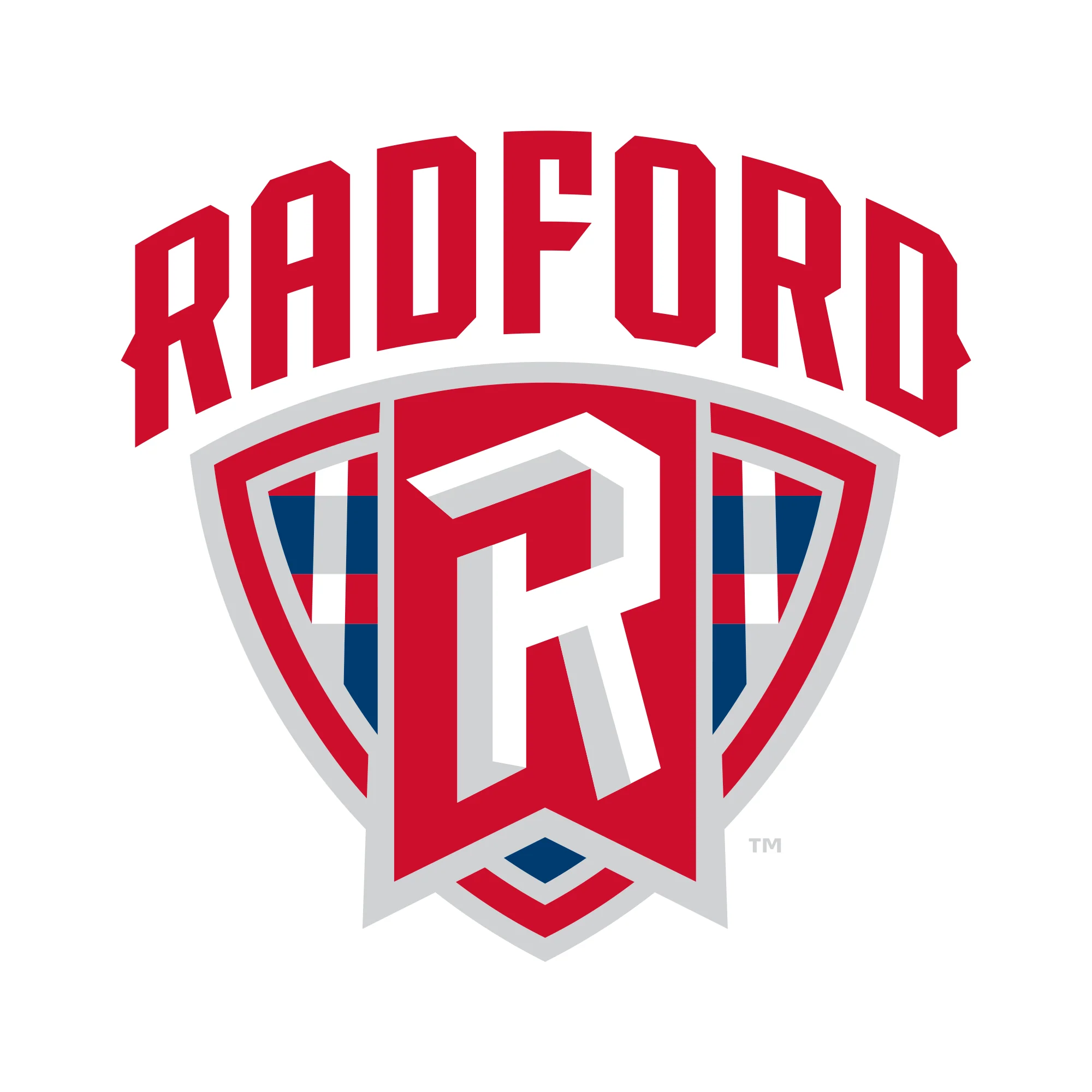 Radford University Highlanders Arch Logo Basic Cotton Short Sleeve Youth T Shirt - White - Image 2
