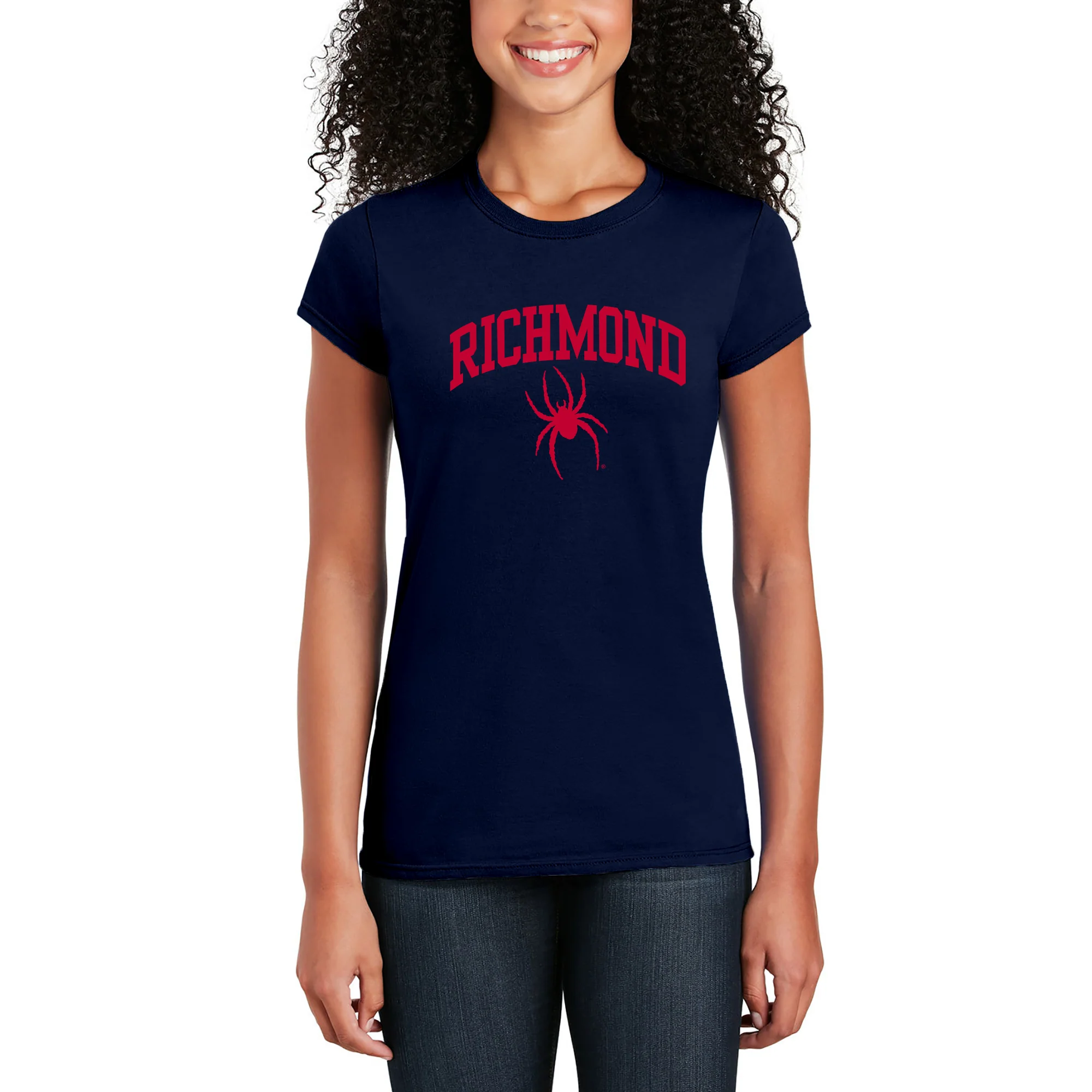 Richmond Spiders Arch Logo Womens T Shirt - Navy - Image 3