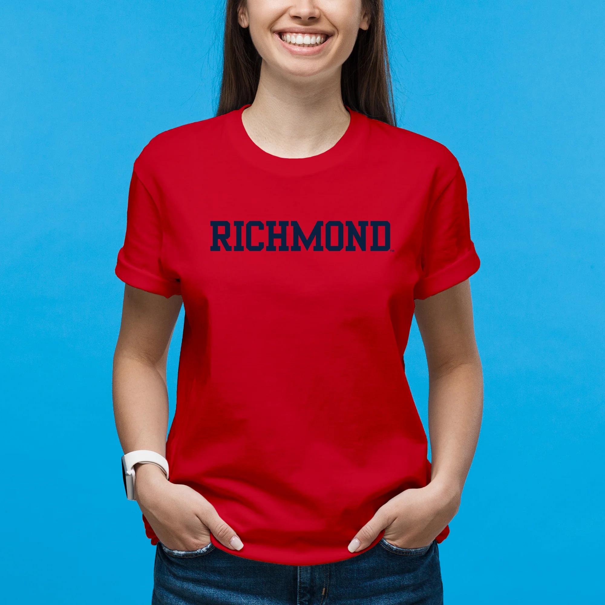 Richmond Spiders Basic Block T Shirt - Red - Image 4
