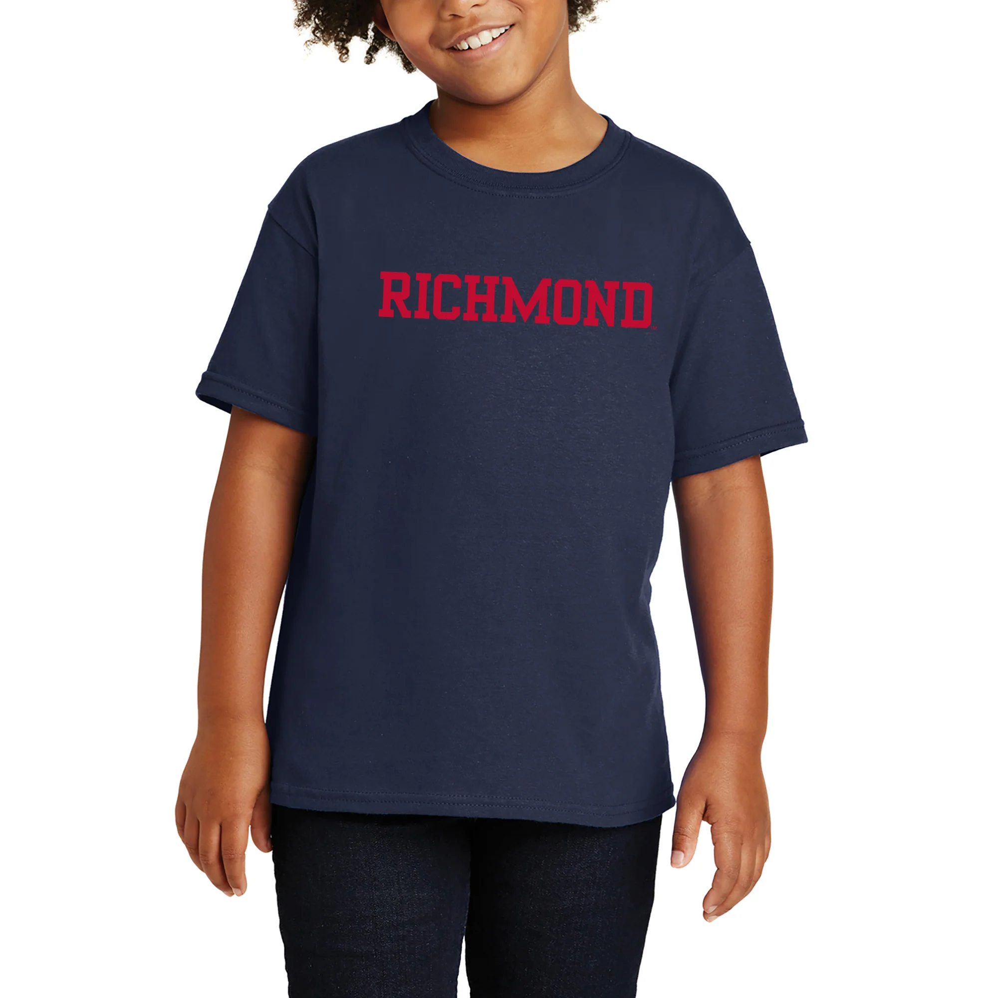 Richmond Spiders Basic Block Youth T Shirt - Navy - Image 4