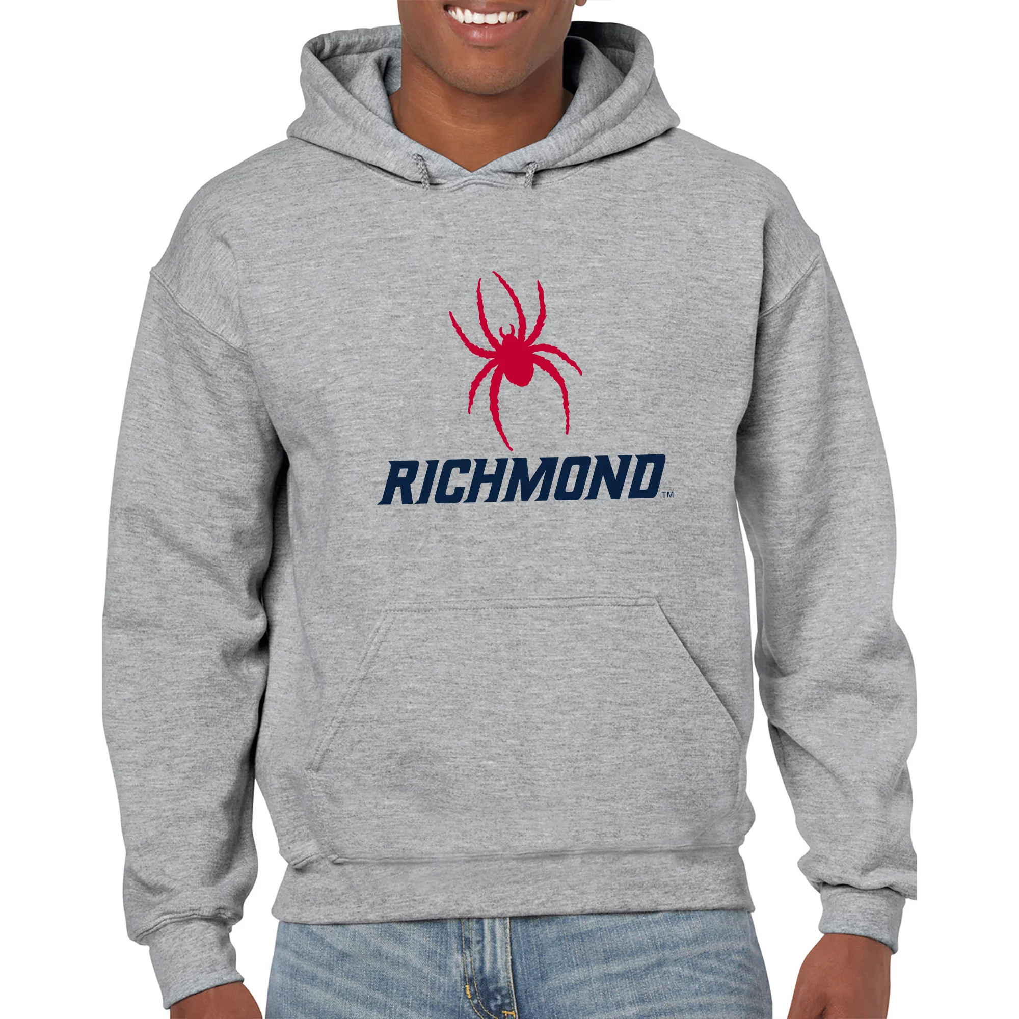 Richmond Spiders Primary Logo Hoodie - Sport Grey - Image 3