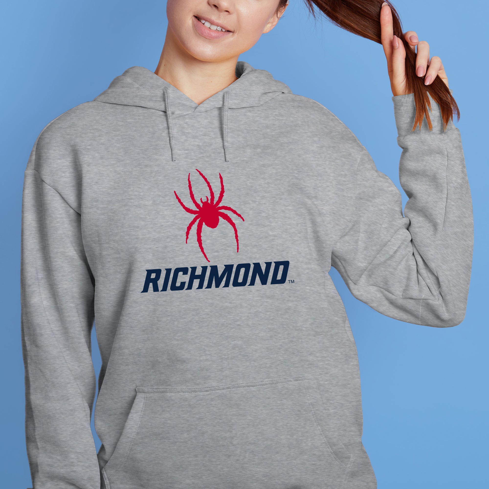 Richmond Spiders Primary Logo Hoodie - Sport Grey - Image 4