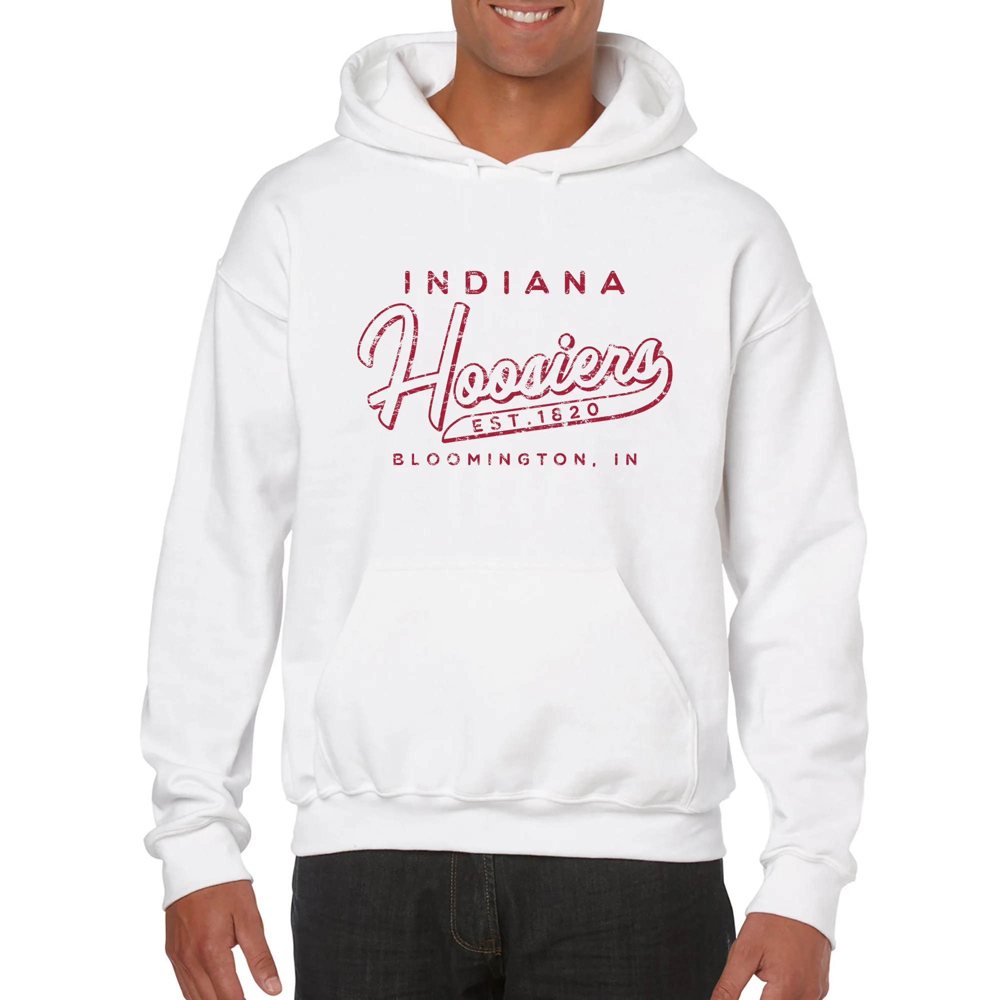 Indiana University Hoosiers Road Trip Heavy Blend Hoodie - White - Image 3