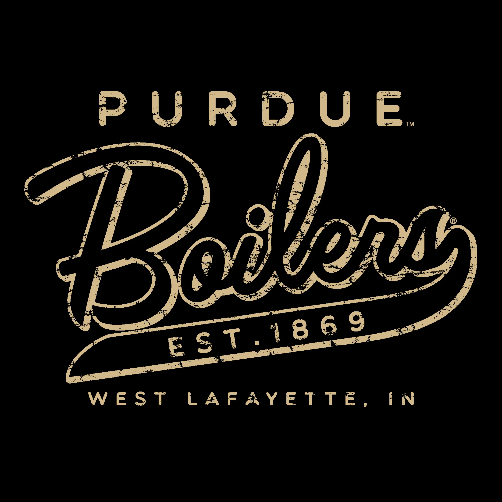 Purdue University Boilermakers Road Trip Heavy Blend Hoodie - Black - Image 2