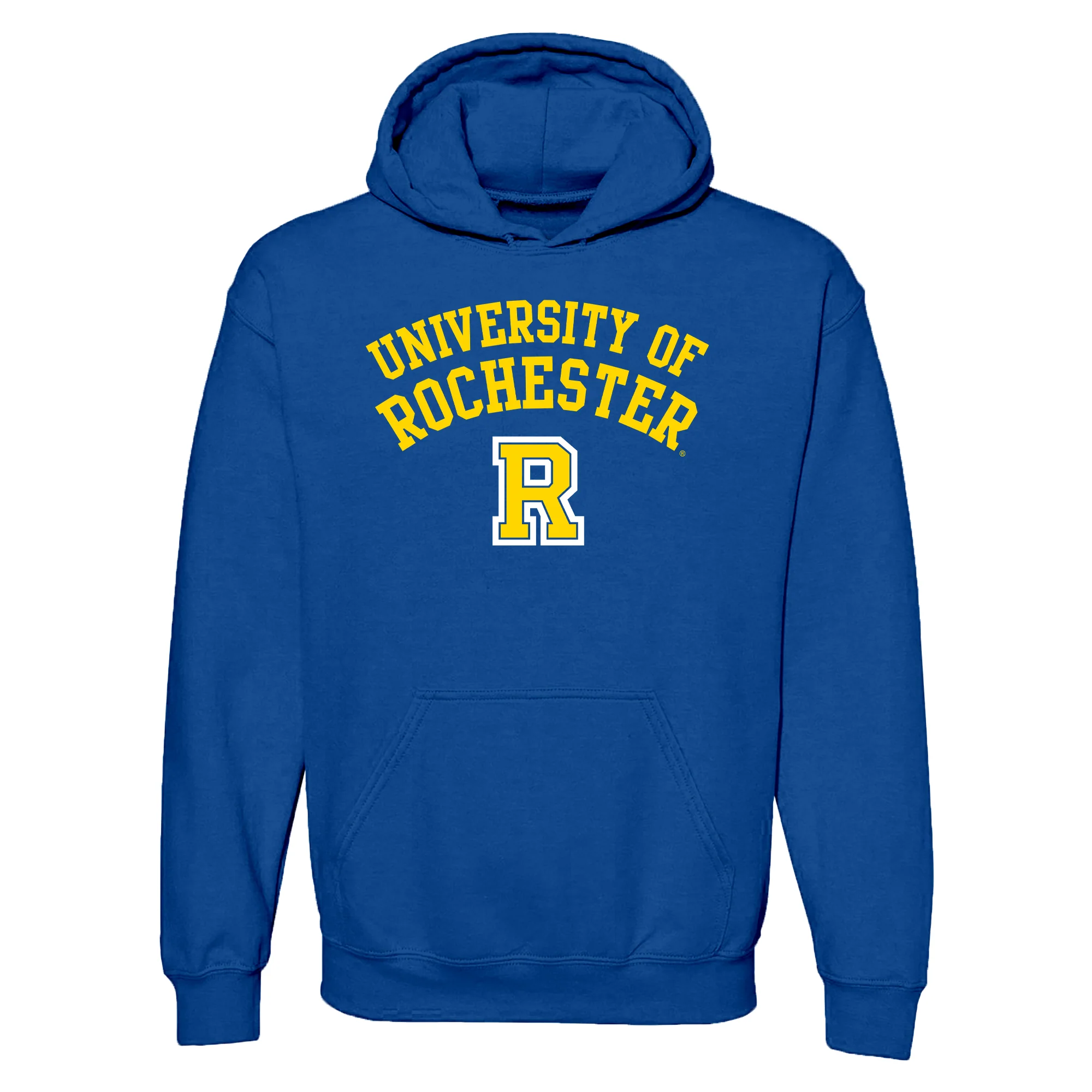 University of Rochester Yellowjackets Arch Logo Heavy Blend Hoodie - Royal