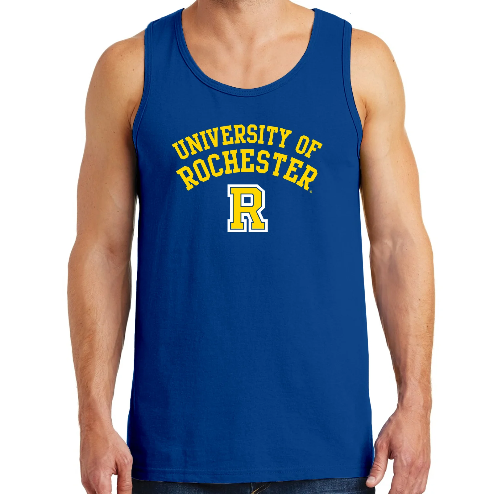 University of Rochester Yellowjackets Arch Logo Tank Top - Royal - Image 3