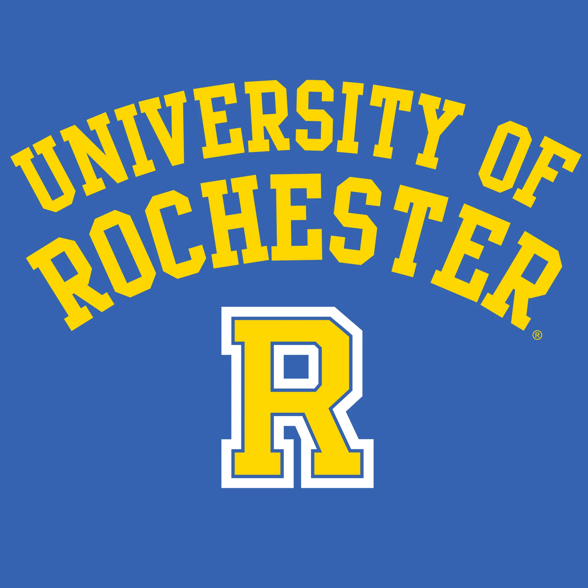 University of Rochester Yellowjackets Arch Logo Youth Short Sleeve T Shirt - Royal - Image 2