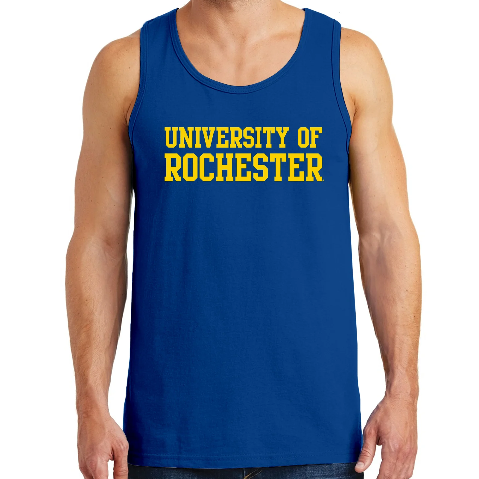 University of Rochester Yellowjackets Basic Block Tank Top - Royal - Image 3