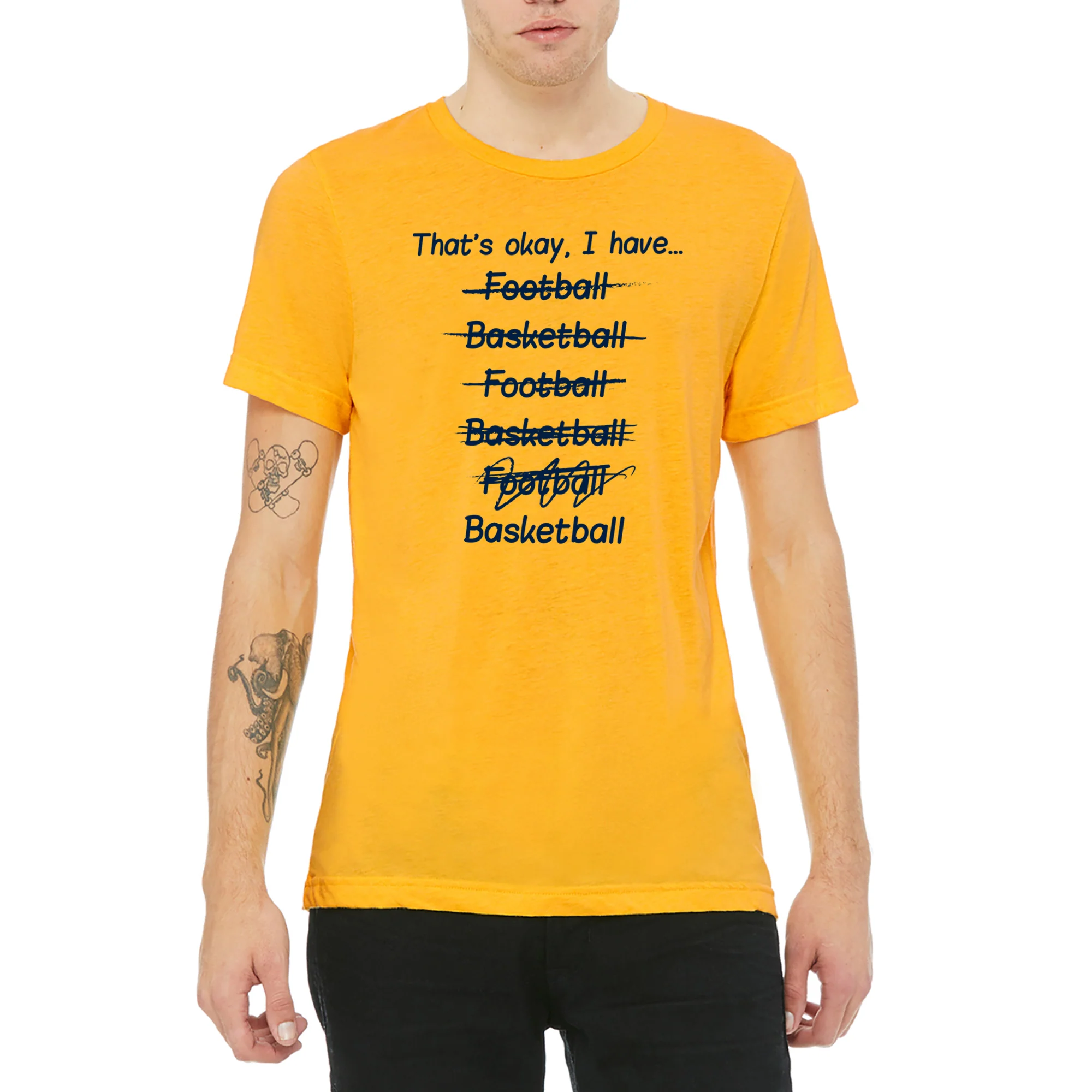 Rotational School Triblend T-Shirt - Yellow Gold Triblend - Image 3