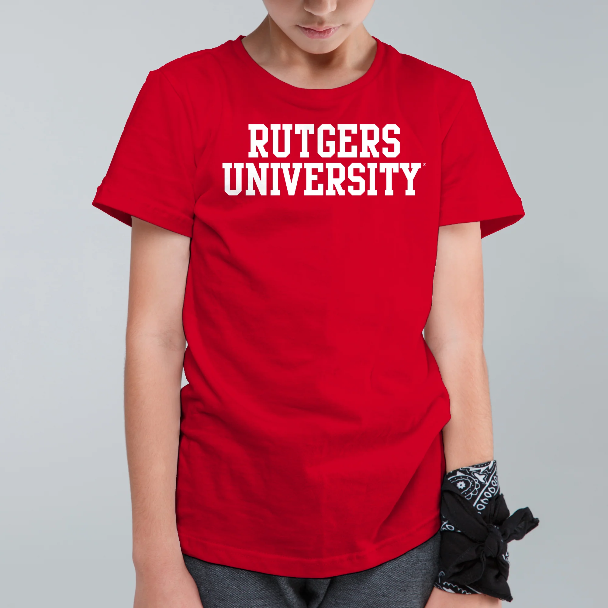 Rutgers University Scarlet Knights Basic Block Youth T-Shirt - Red - Image 3