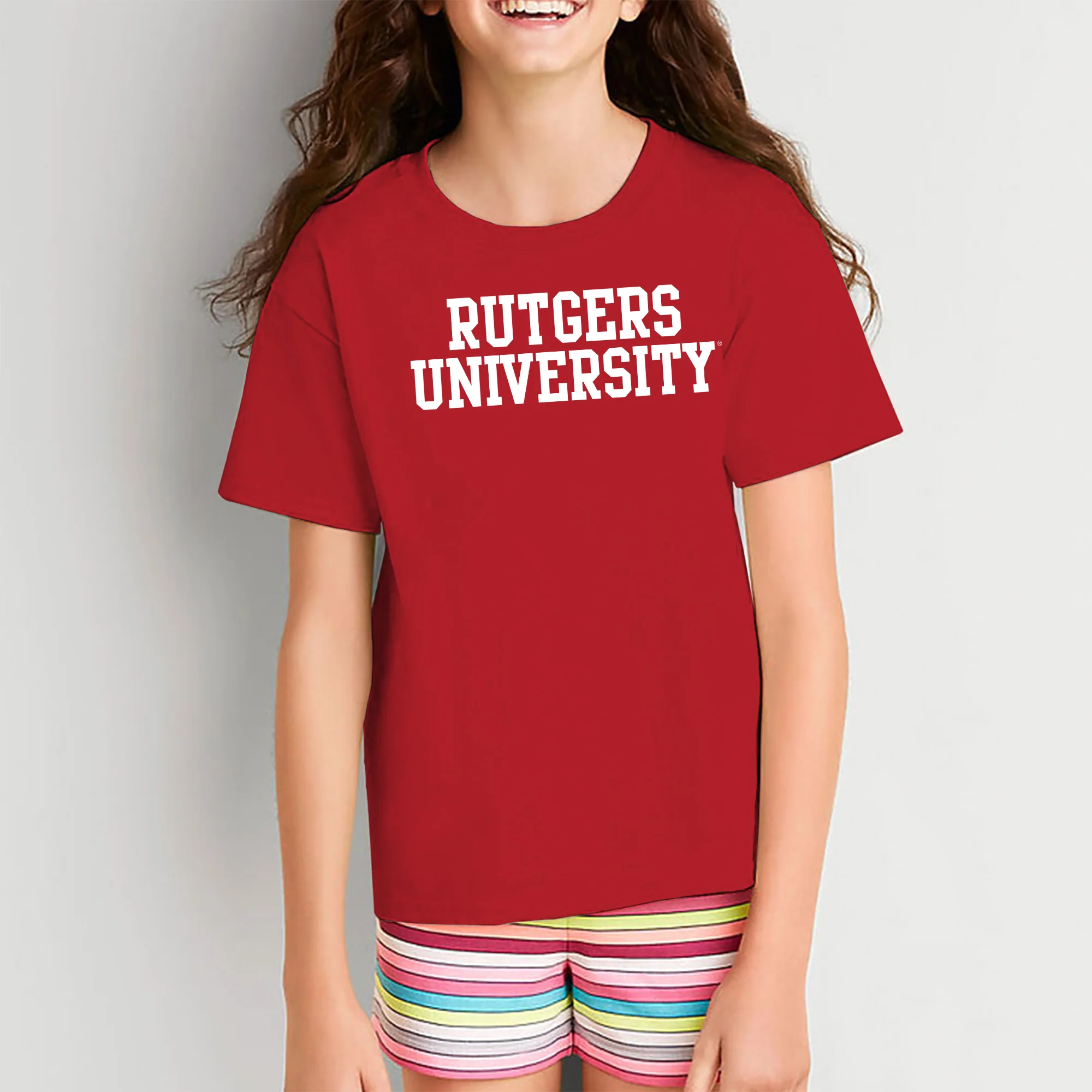 Rutgers University Scarlet Knights Basic Block Youth T-Shirt - Red - Image 4