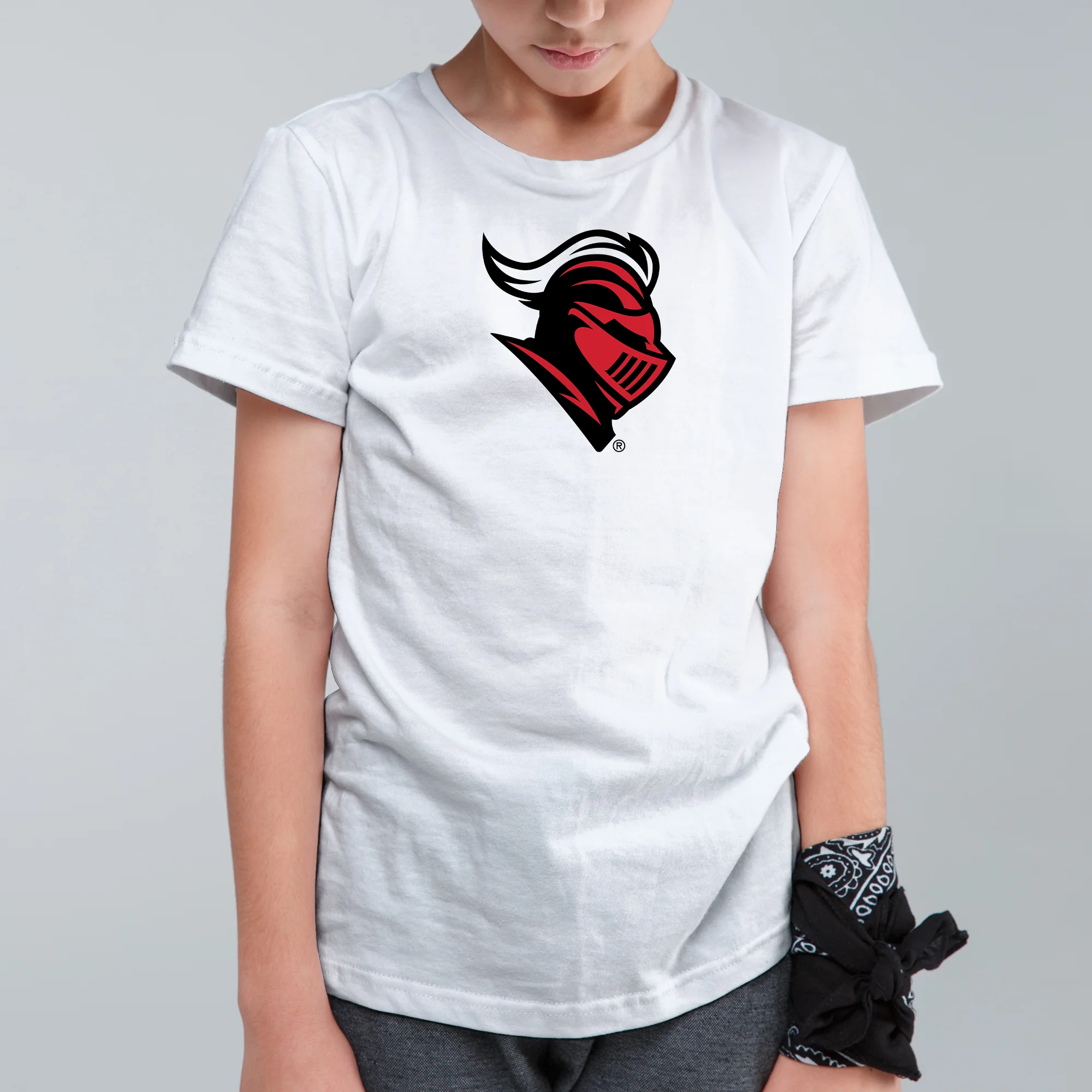 Rutgers University Scarlet Knights Primary Logo Youth T-Shirt - White - Image 3
