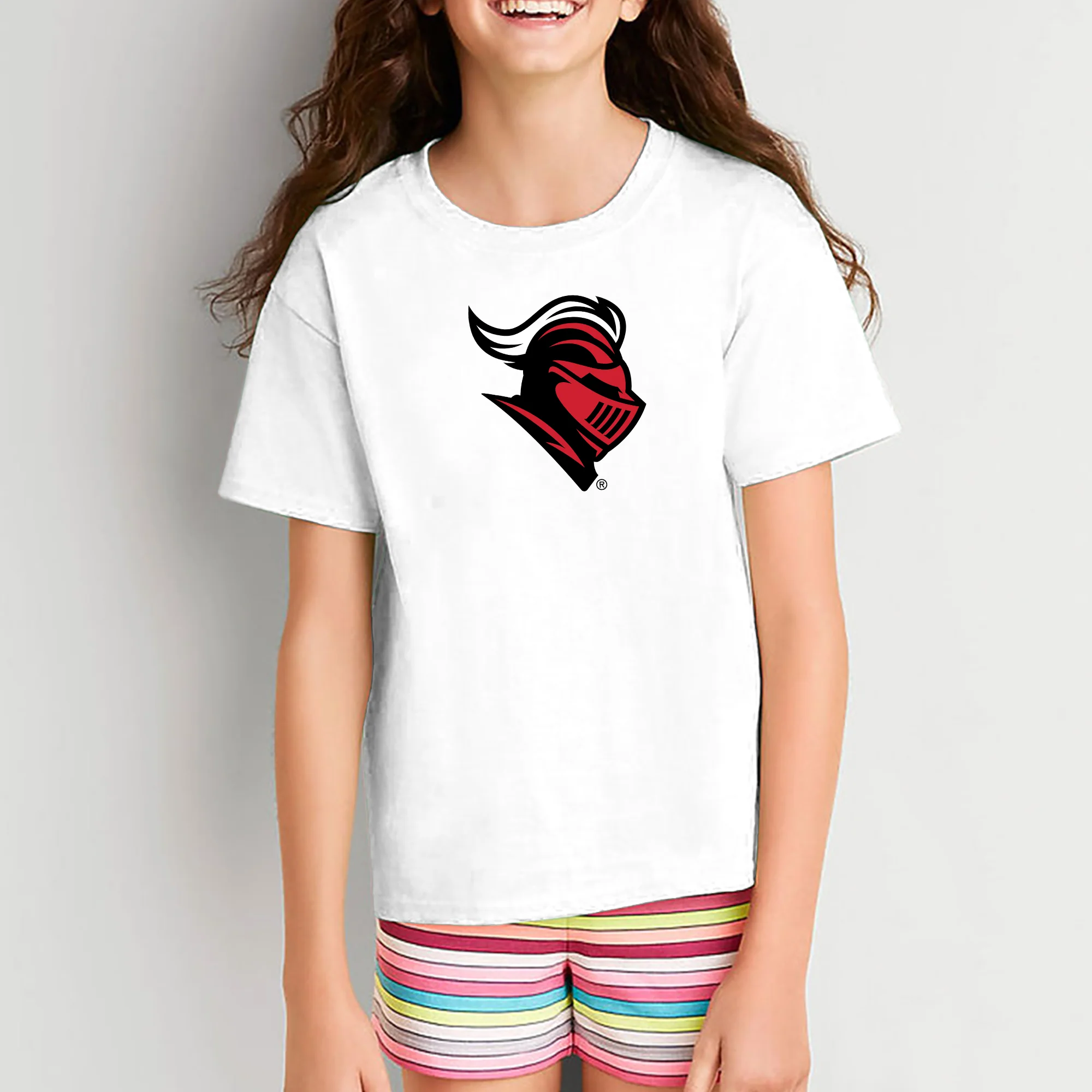 Rutgers University Scarlet Knights Primary Logo Youth T-Shirt - White - Image 4