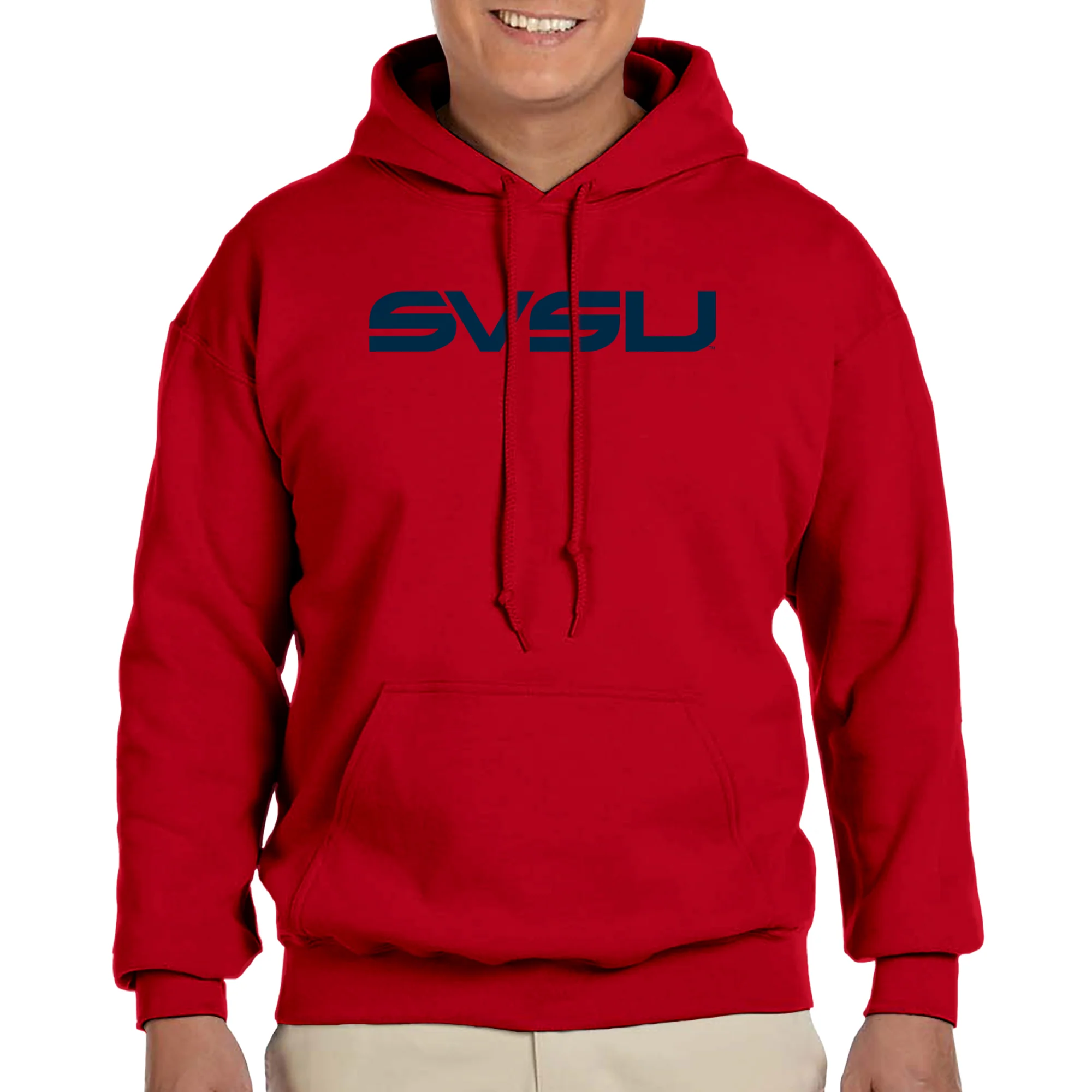 Saginaw Valley State SVSU Cardinals Basic Block Hoodie - Red - Image 3