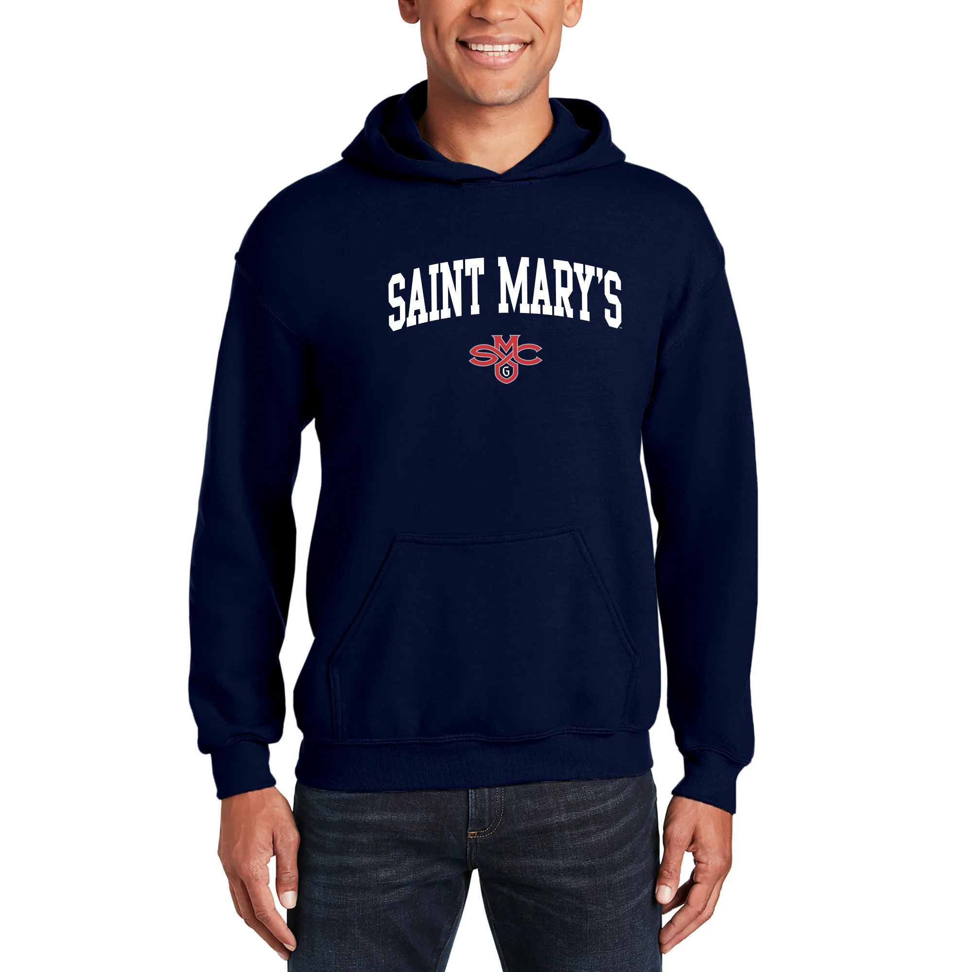 Saint Mary's College Gaels Arch Logo Hoodie - Navy - Image 3