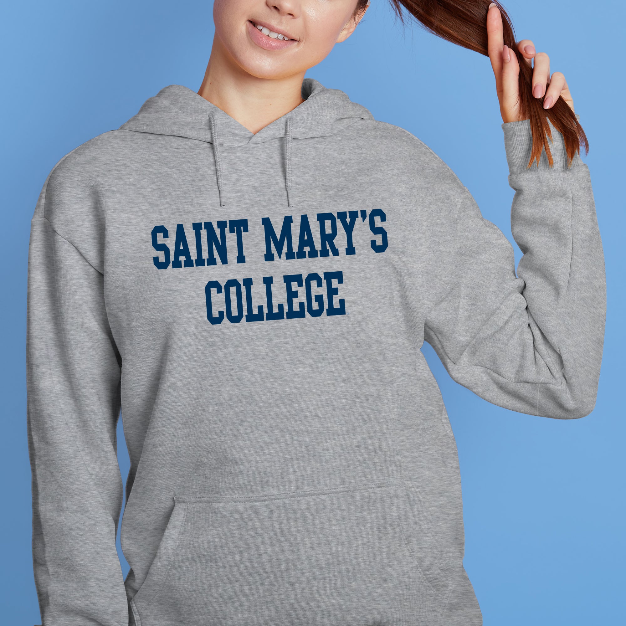 Saint Mary's College Gaels Basic Block Hoodie - Sport Grey - Image 4