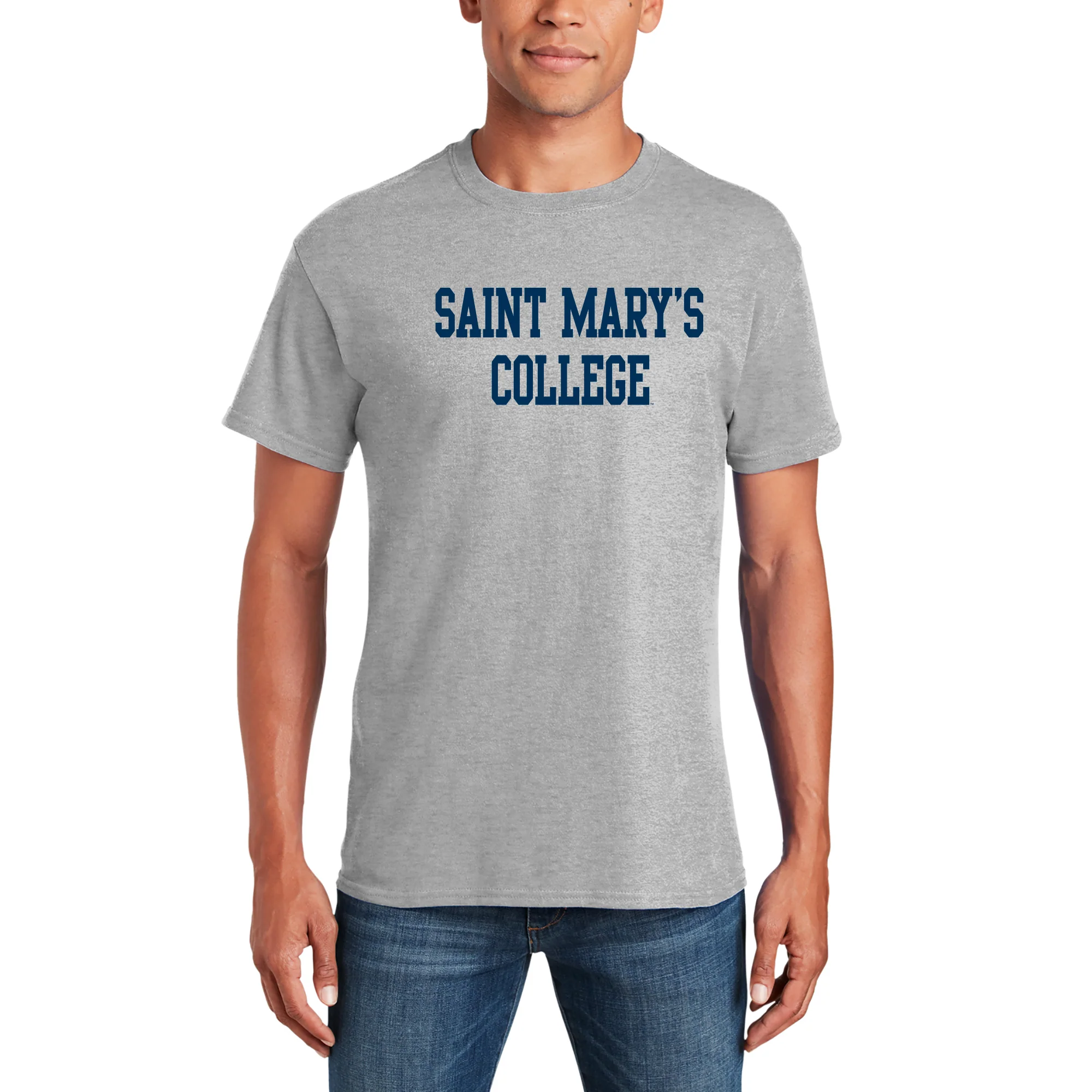 Saint Mary's College Gaels Basic Block T Shirt - Sport Grey - Image 3