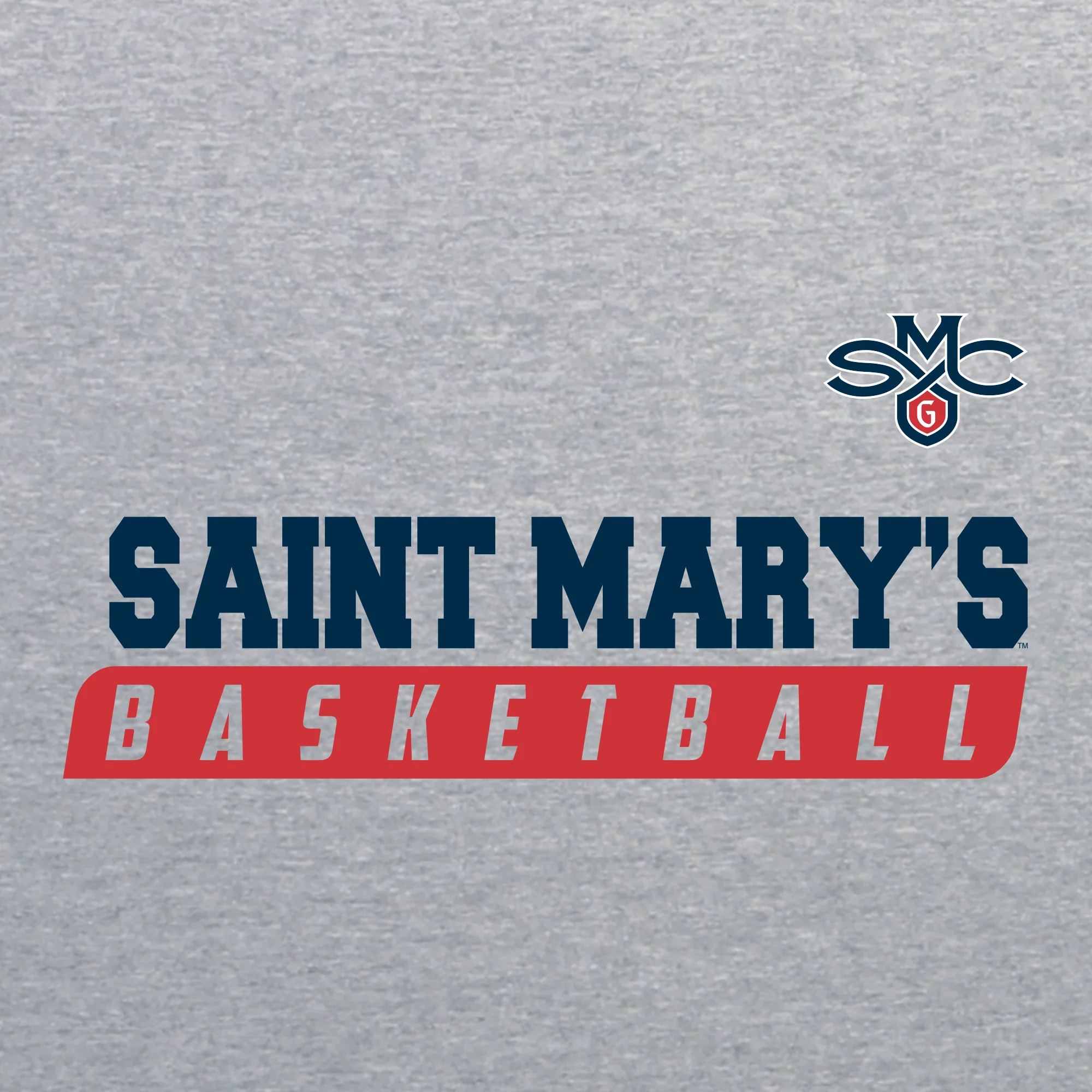 Saint Mary's College Gaels Basketball Slant T Shirt - Sport Grey - Image 2