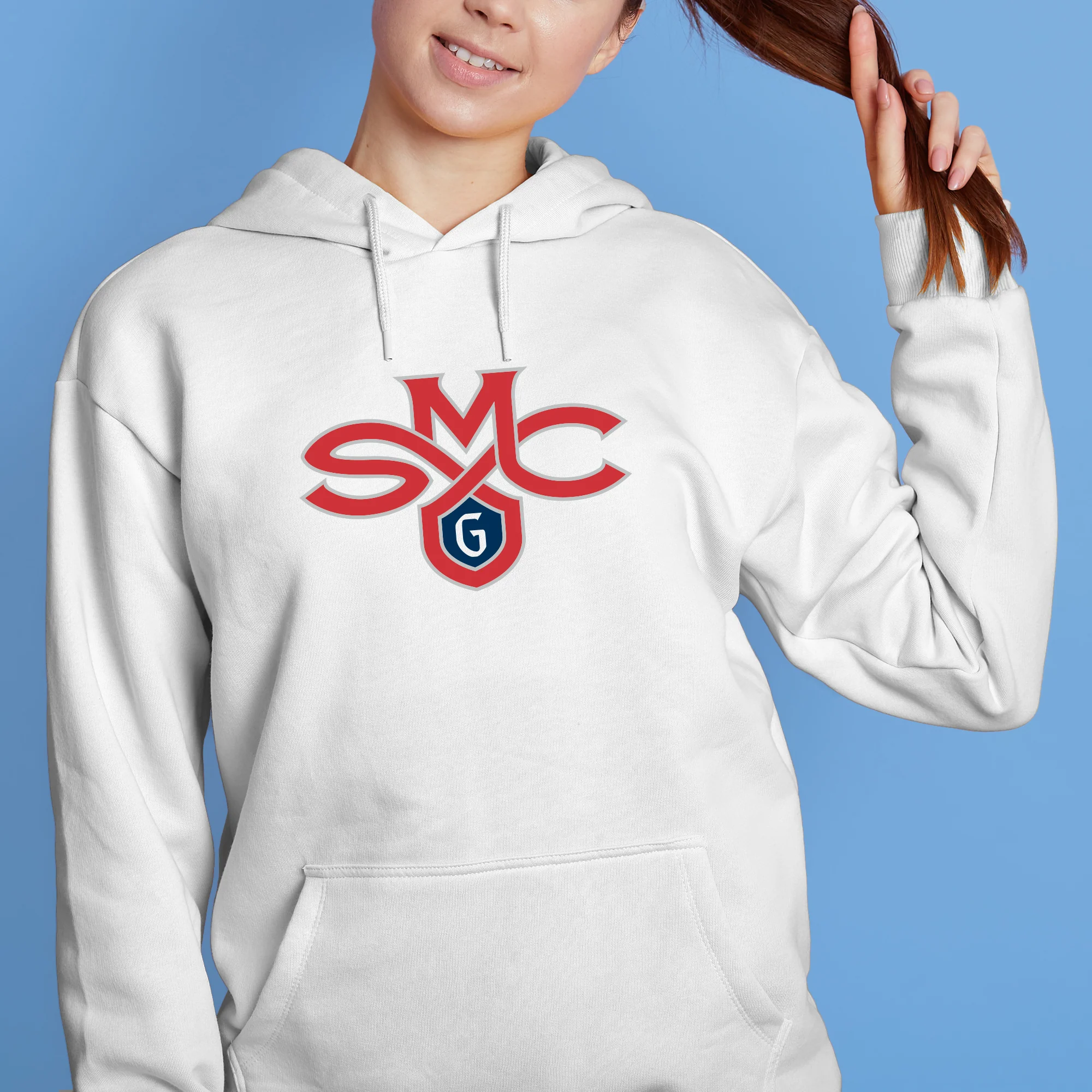 Saint Mary's College Gaels Primary Logo Hoodie - White - Image 4
