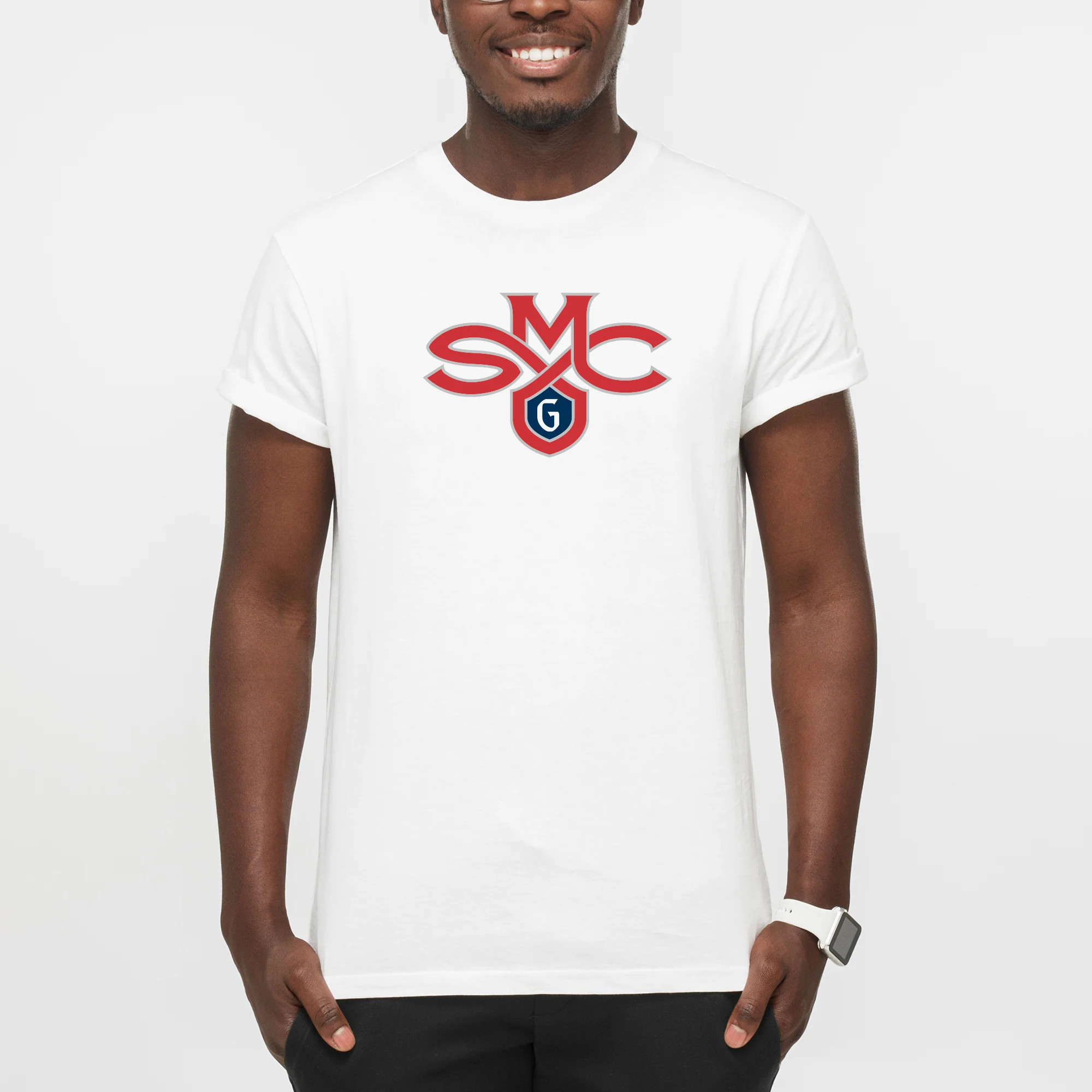 Saint Mary's College Gaels Primary Logo T Shirt - White - Image 3