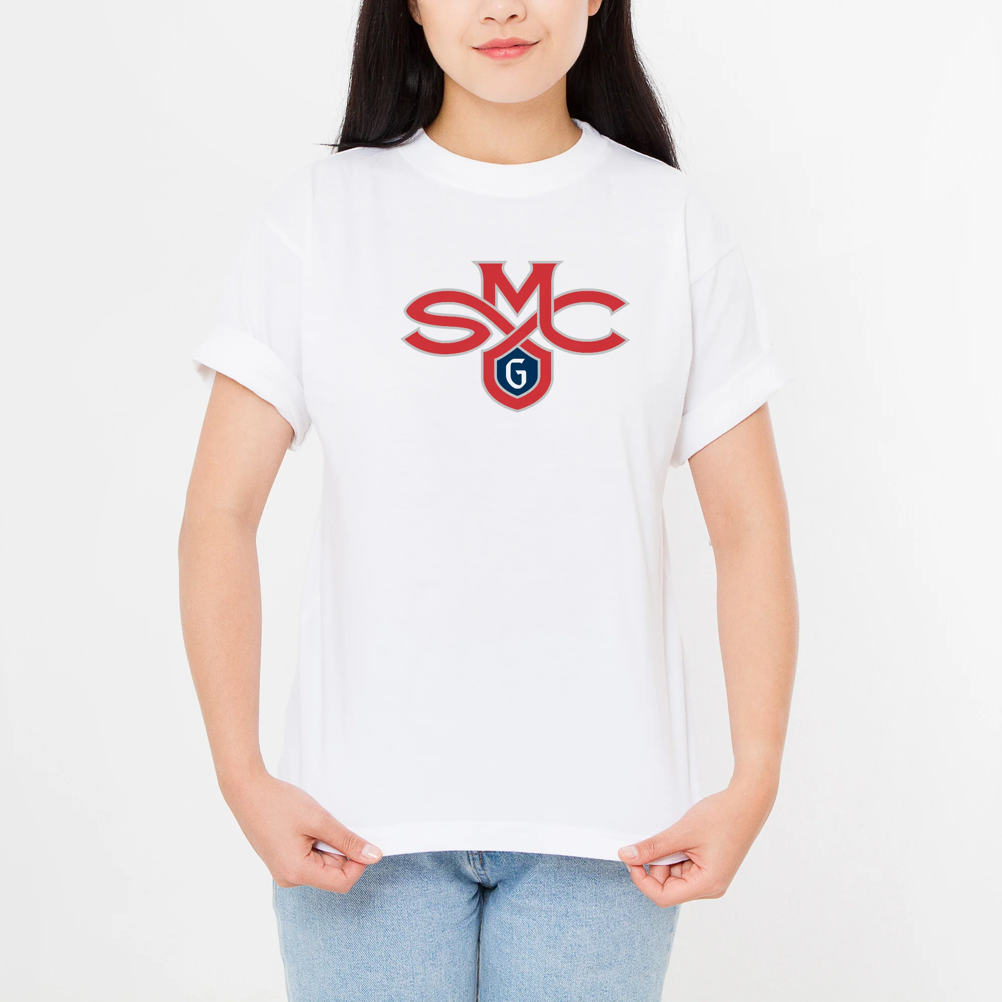 Saint Mary's College Gaels Primary Logo T Shirt - White - Image 4