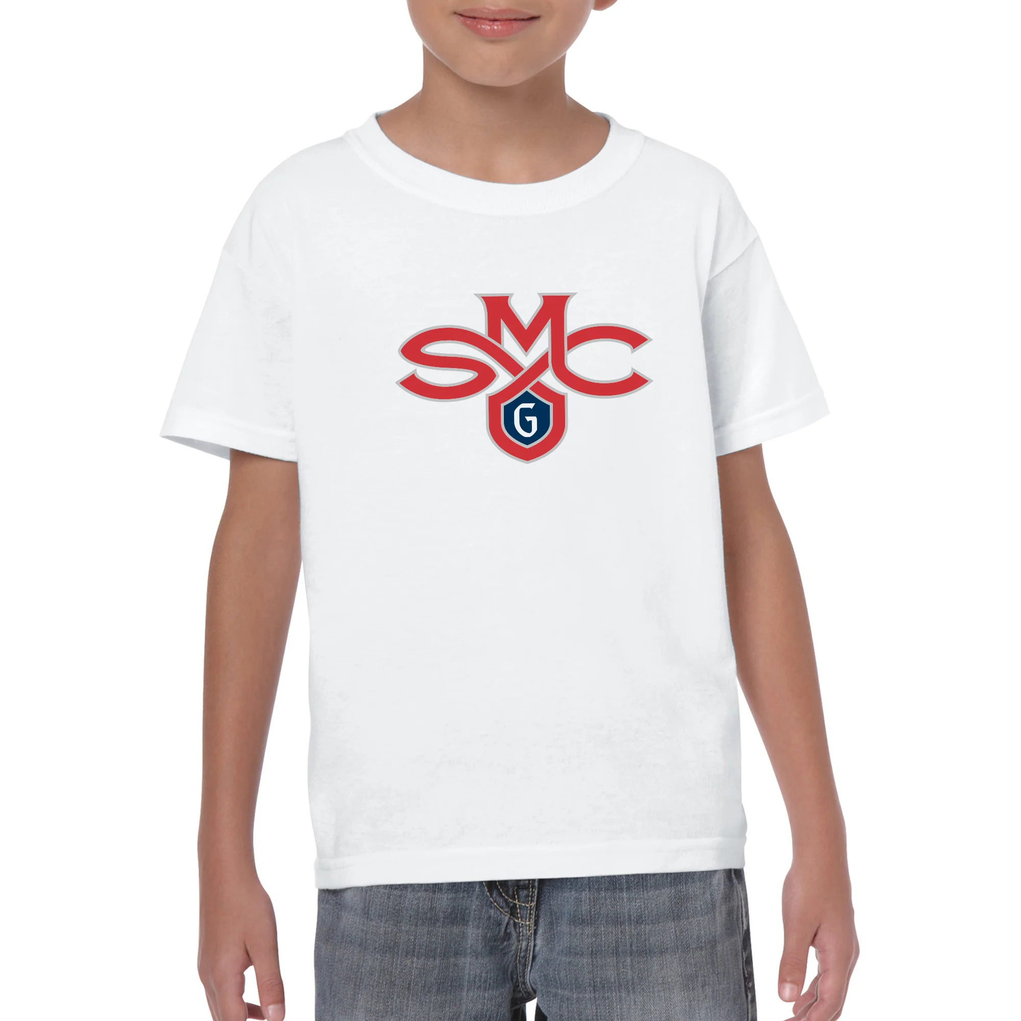 Saint Mary's College Gaels Primary Logo Youth T Shirt - White - Image 3