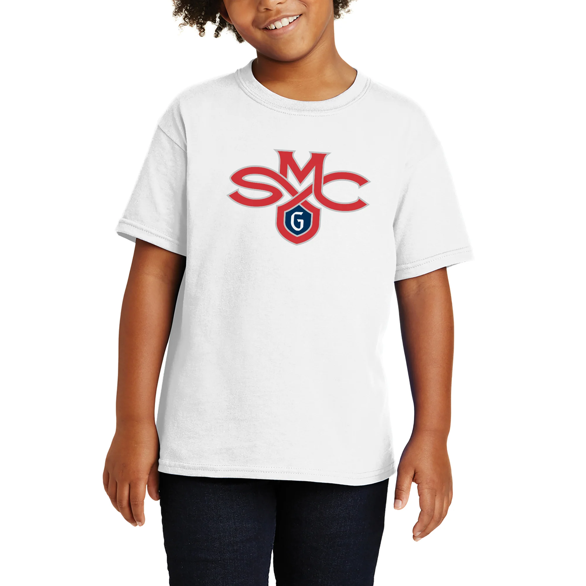Saint Mary's College Gaels Primary Logo Youth T Shirt - White - Image 4