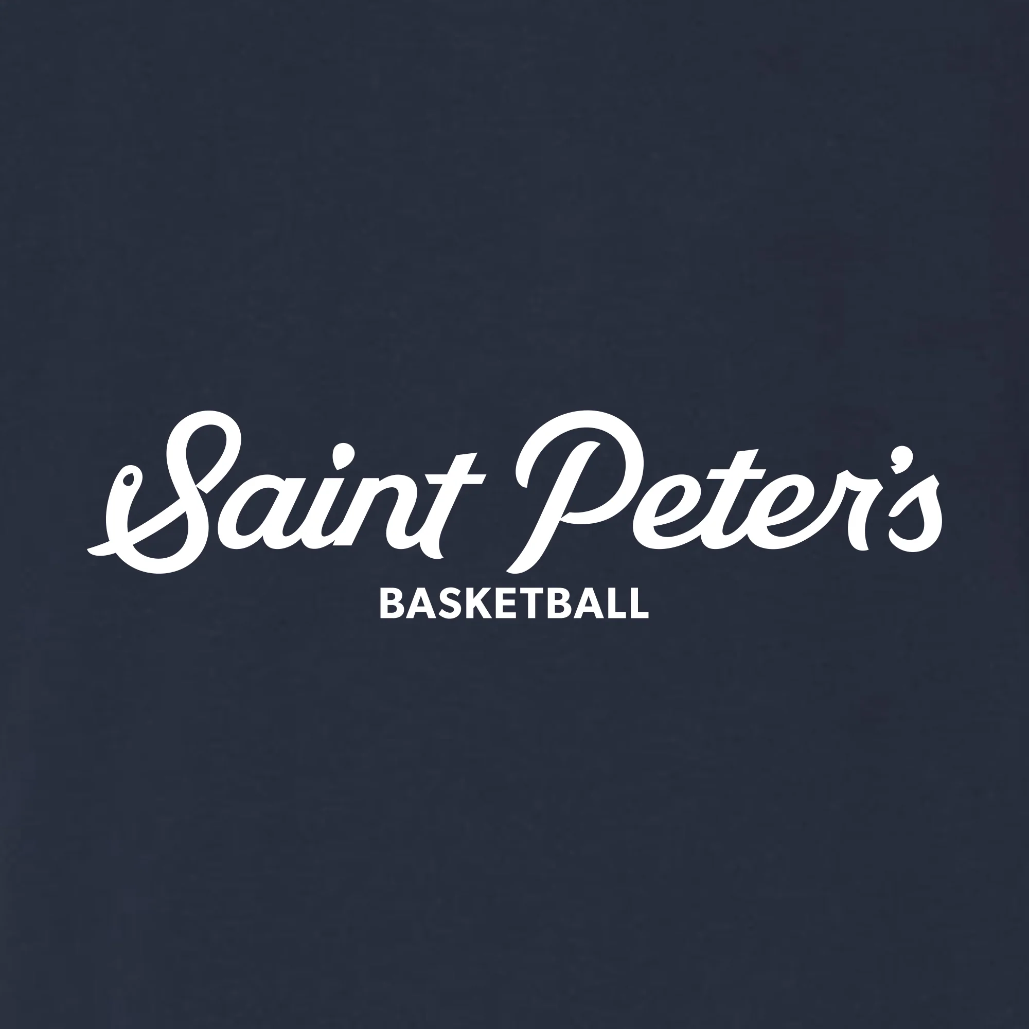 Saint Peter's University Peacocks Basketball Script Canvas Triblend Short Sleeve T Shirt - Solid Navy - Image 2