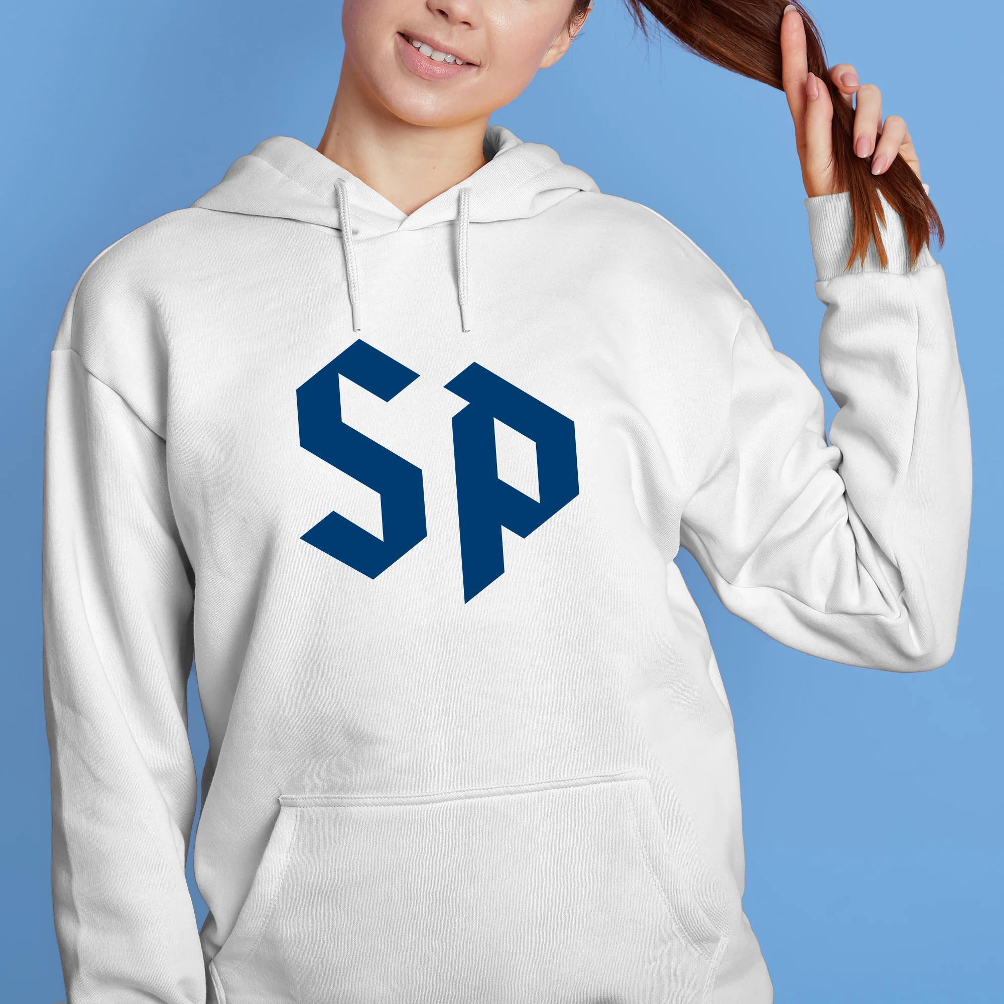 Saint Peter's University Peacocks Primary Logo Hoodie - White - Image 4
