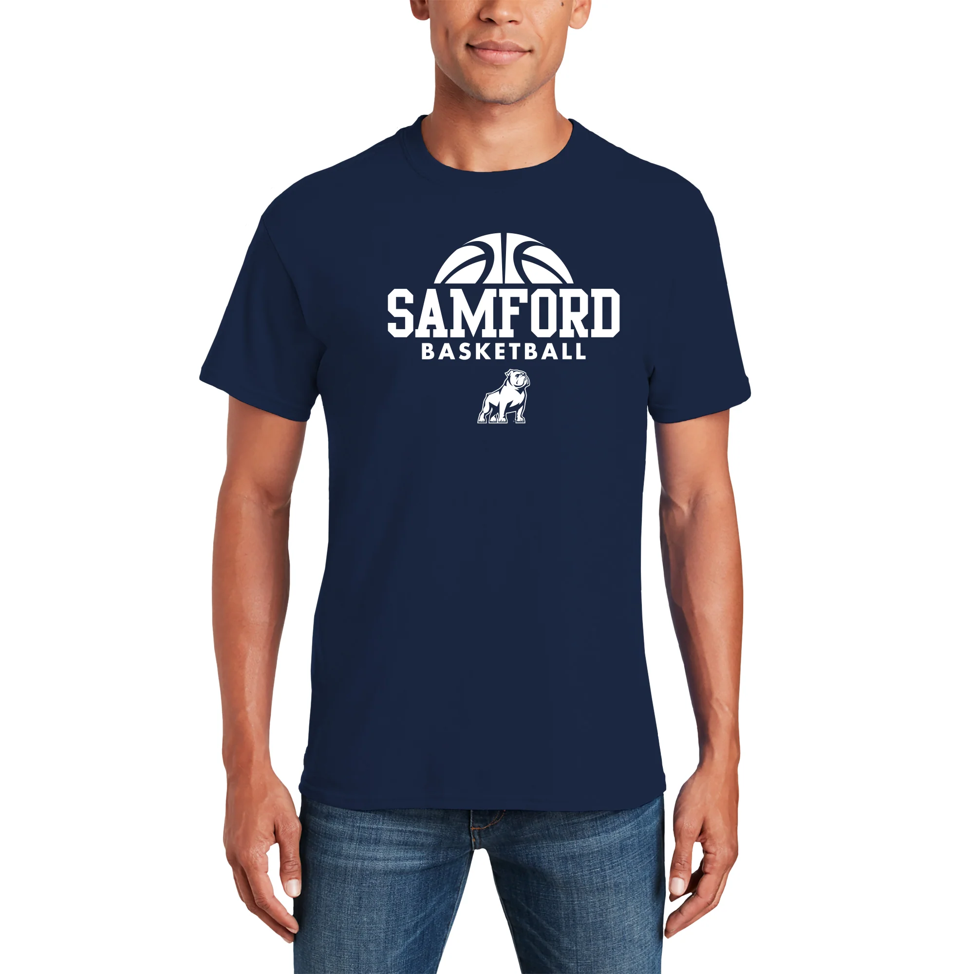 Samford Basketball Hype T-Shirt - Navy - Image 3
