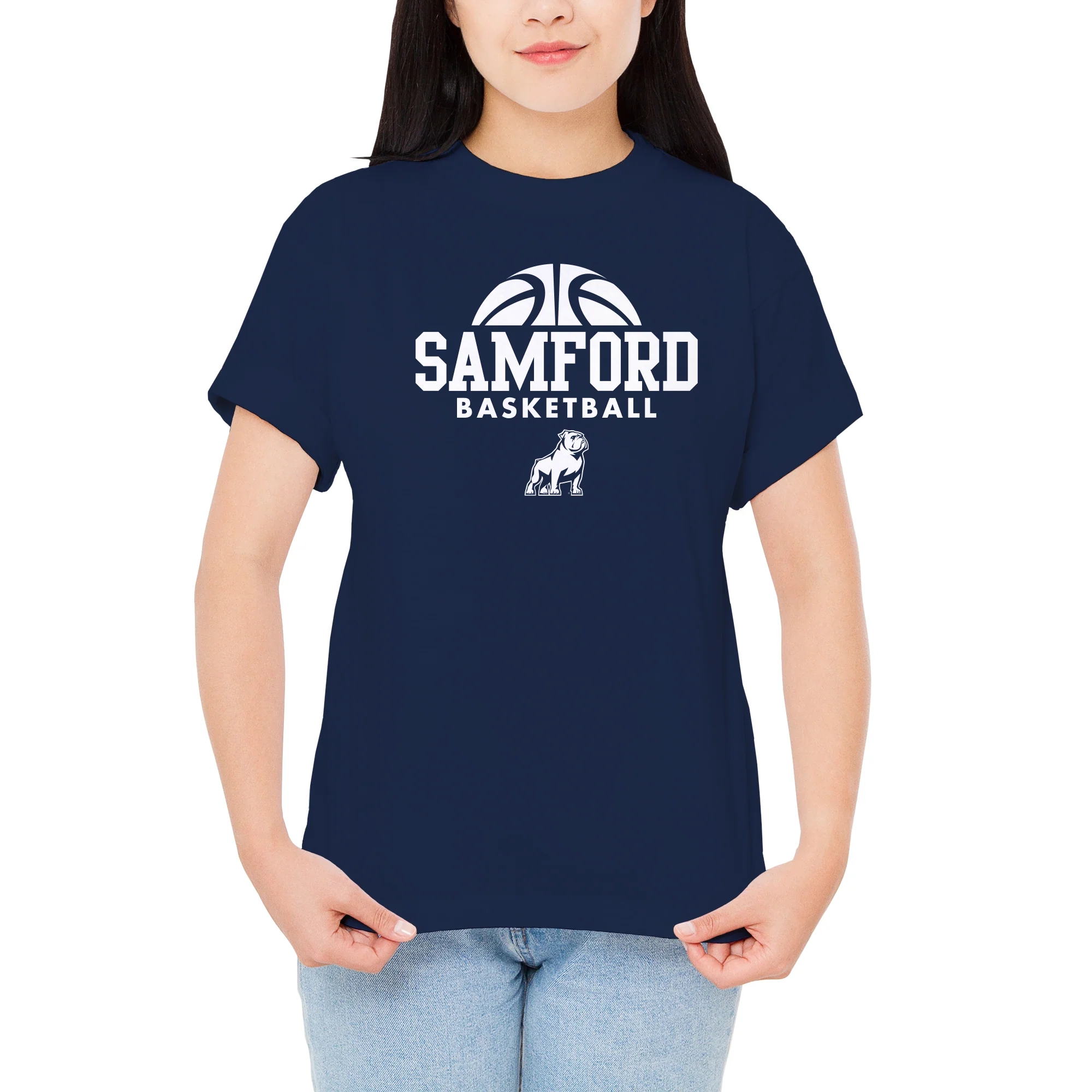 Samford Basketball Hype T-Shirt - Navy - Image 4