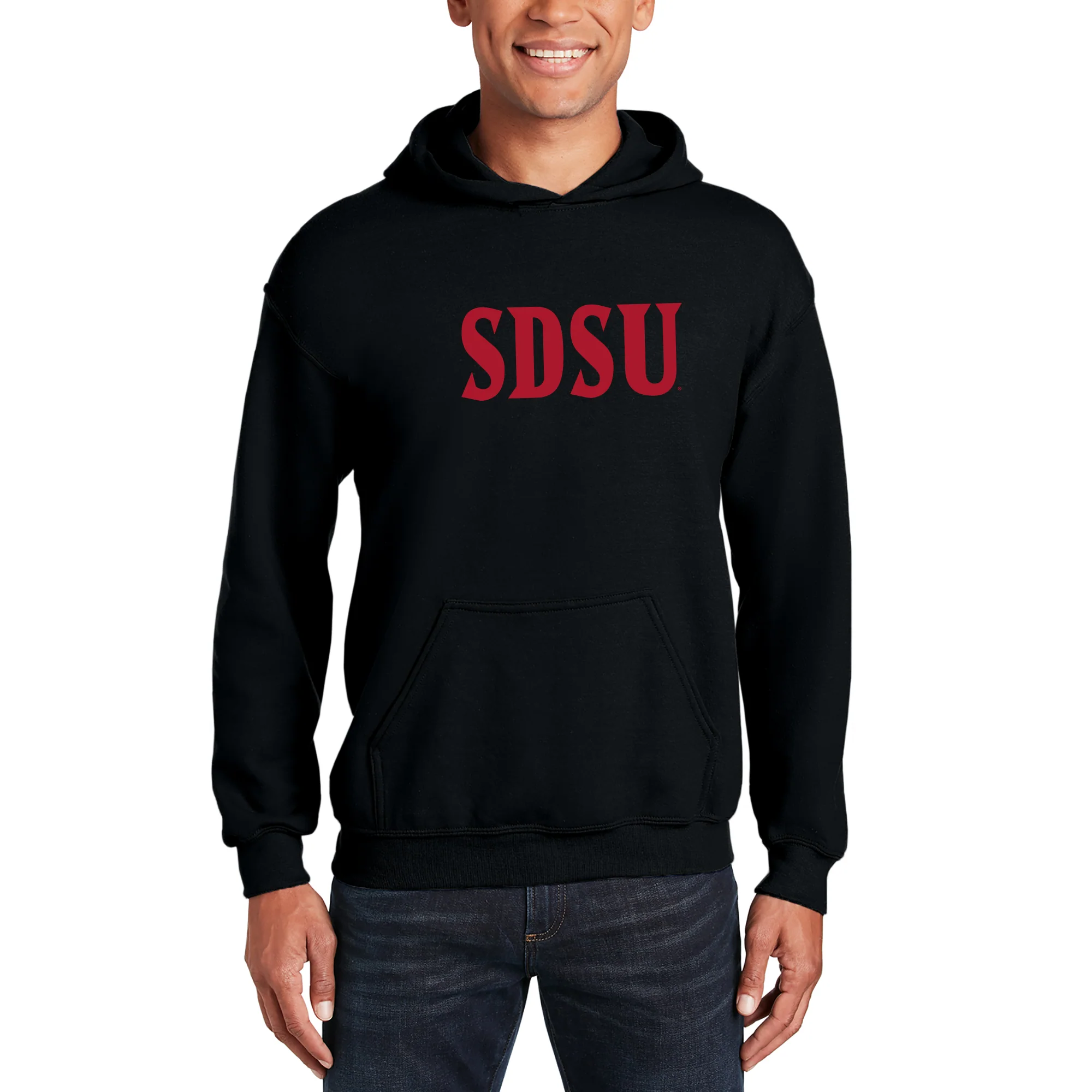 San Diego State Aztecs Basic Block Hoodie - Black - Image 3