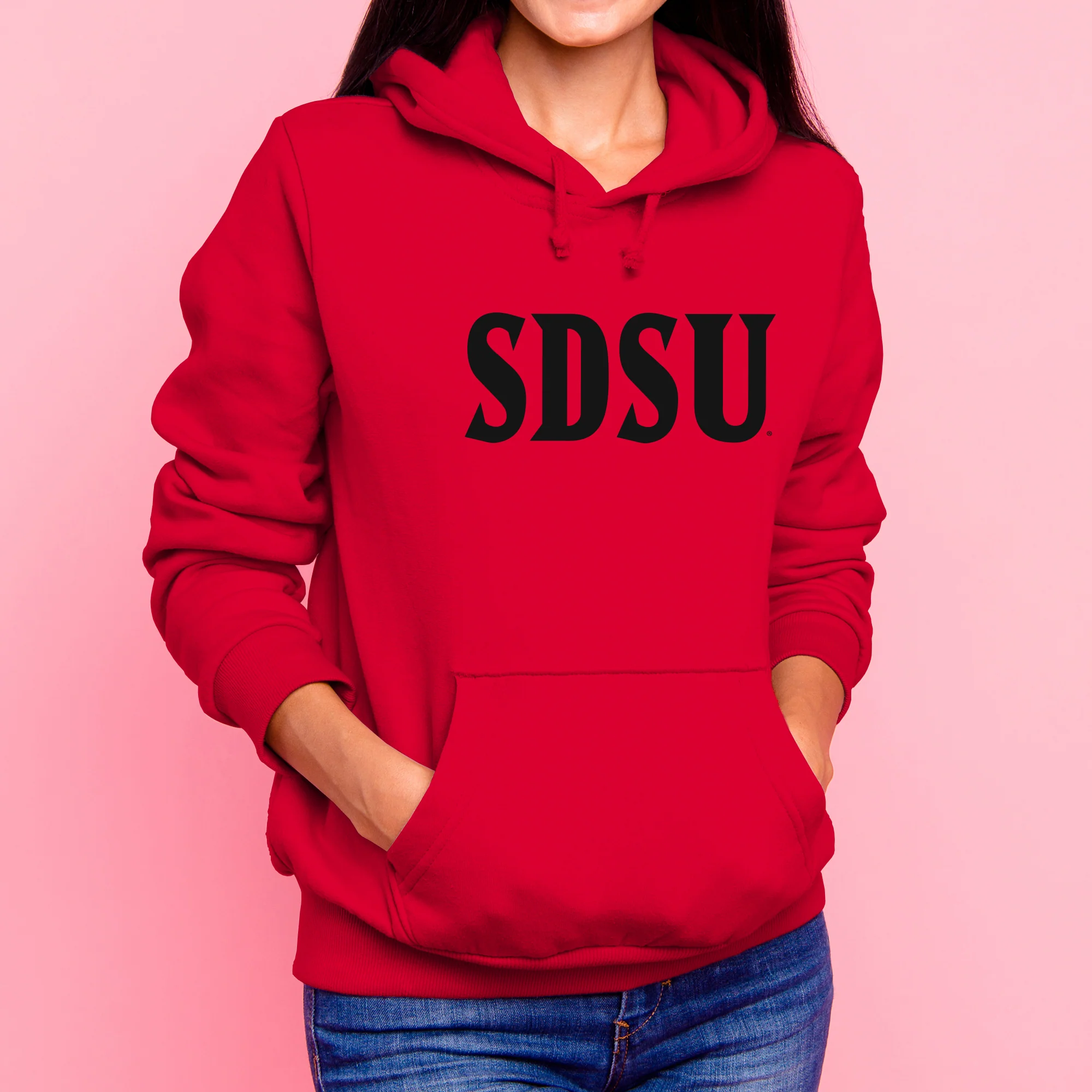 San Diego State Aztecs Basic Block Hoodie - Red - Image 4