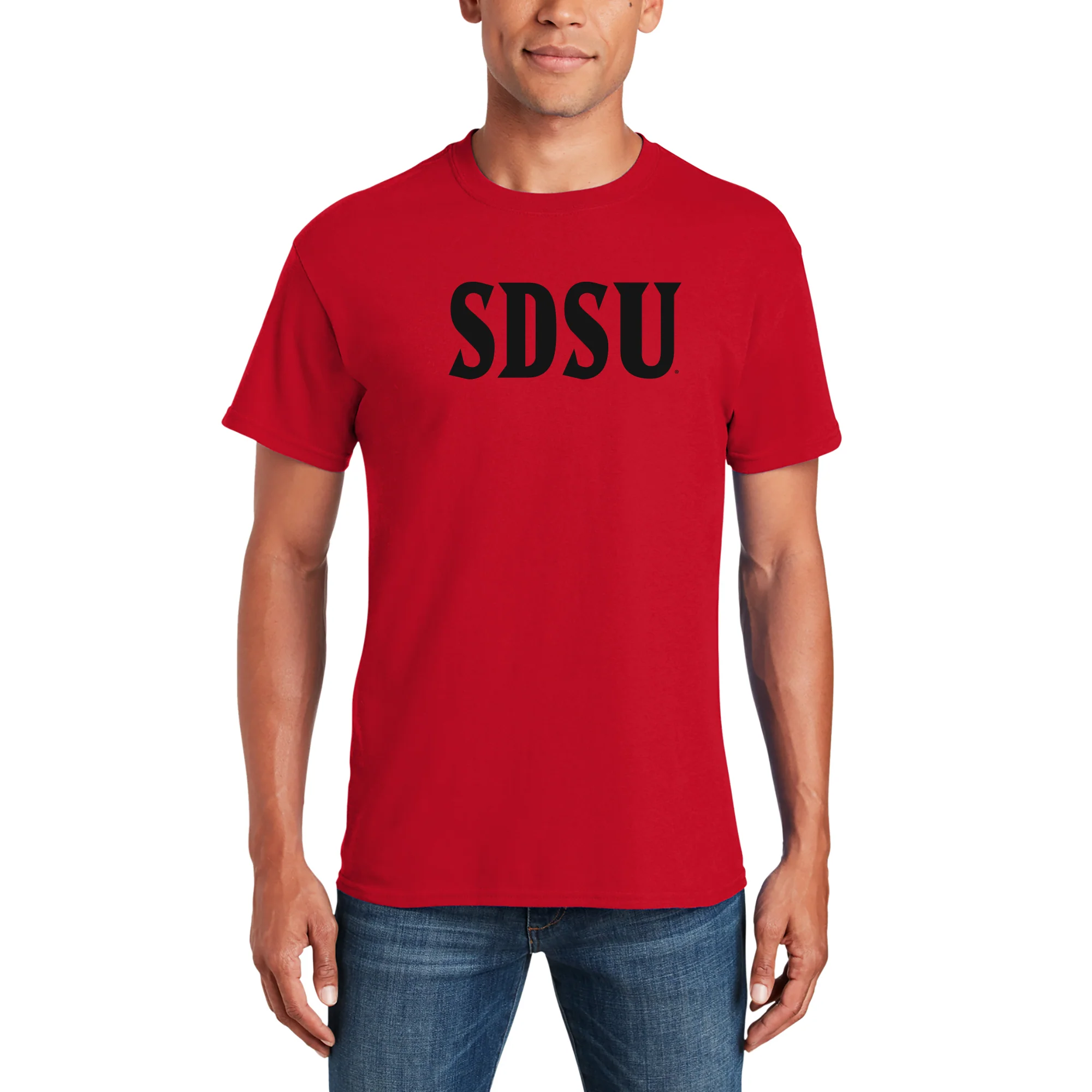 San Diego State Aztecs Basic Block T Shirt - Red - Image 3