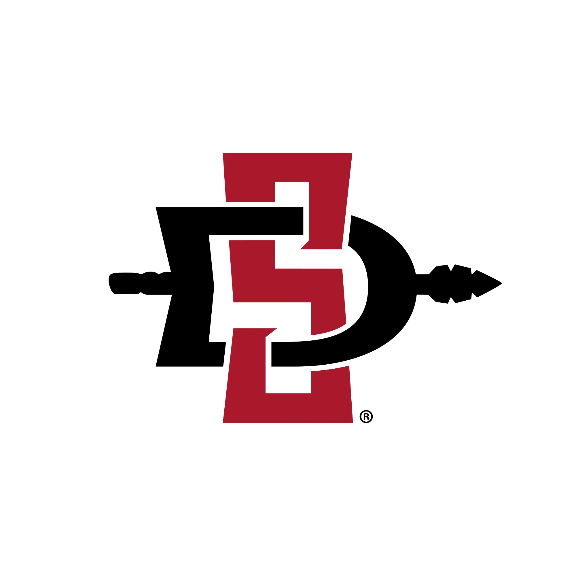 San Diego State Aztecs Primary Logo Youth T Shirt - White - Image 2