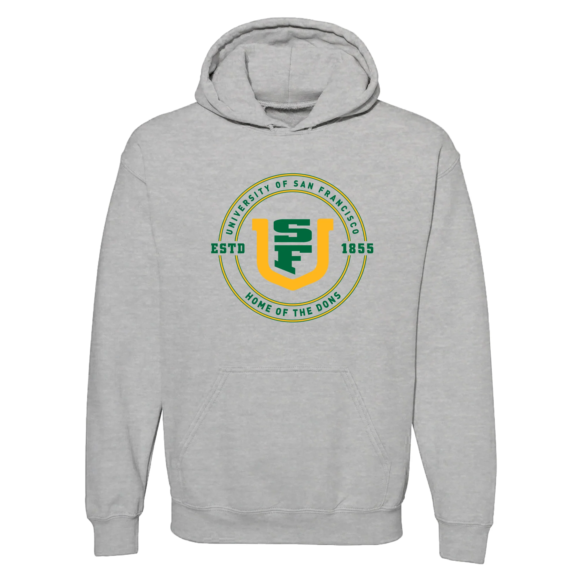 San Francisco Dons 1855 Shield Logo Hoodie - Sport Grey
