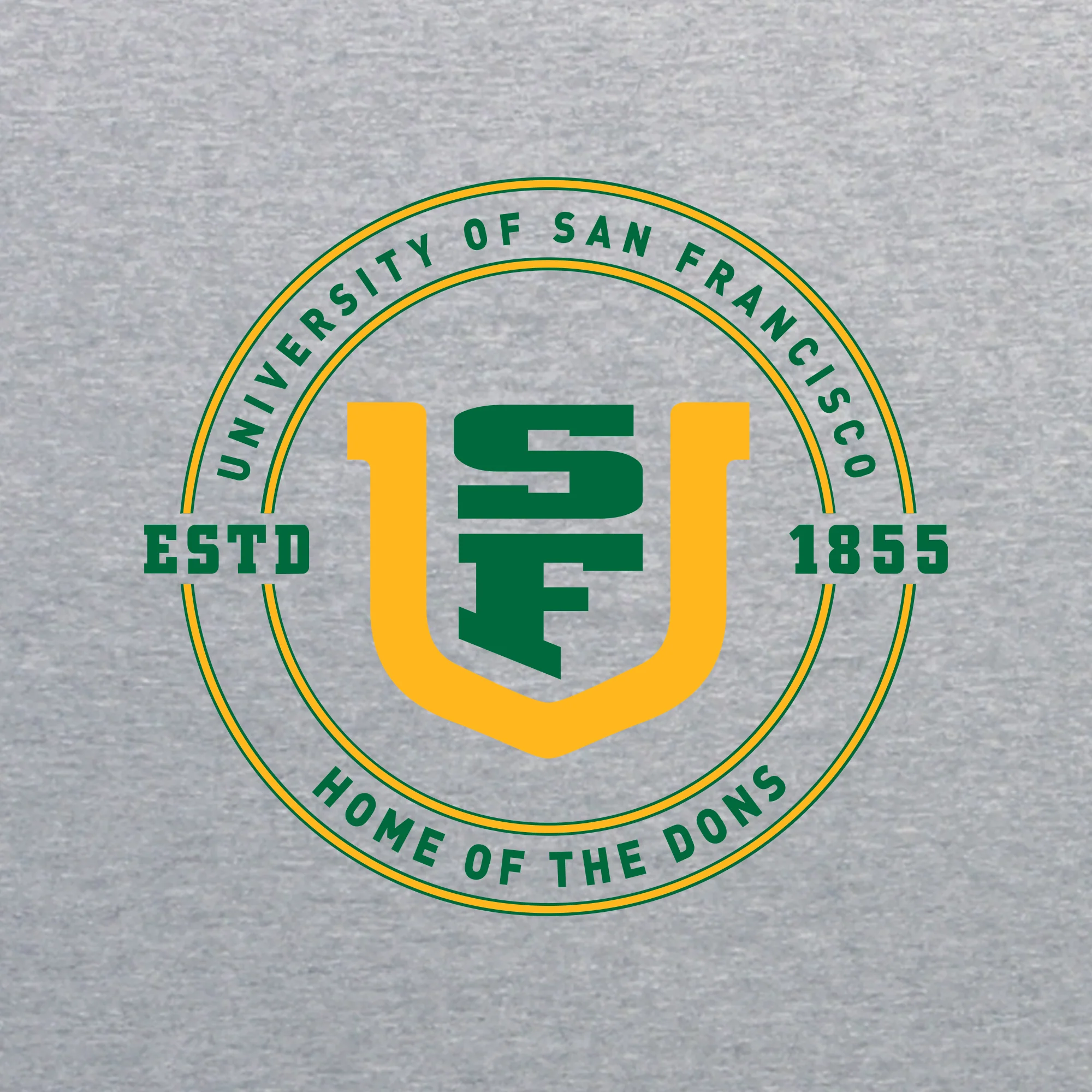 San Francisco Dons 1855 Shield Logo T-Shirt - Sport Grey - Image 2