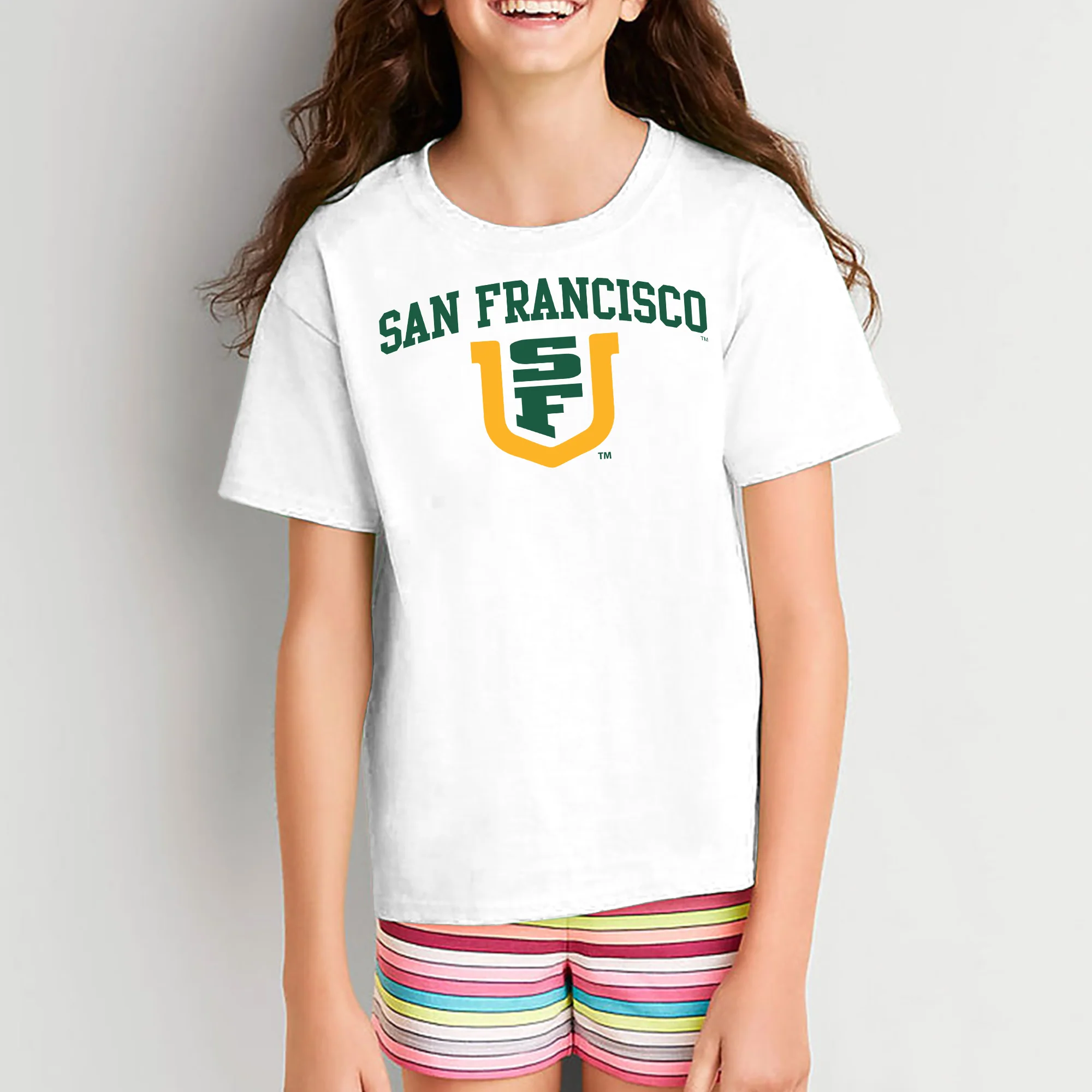 San Francisco Dons Arch Logo Youth T-Shirt - Image 4