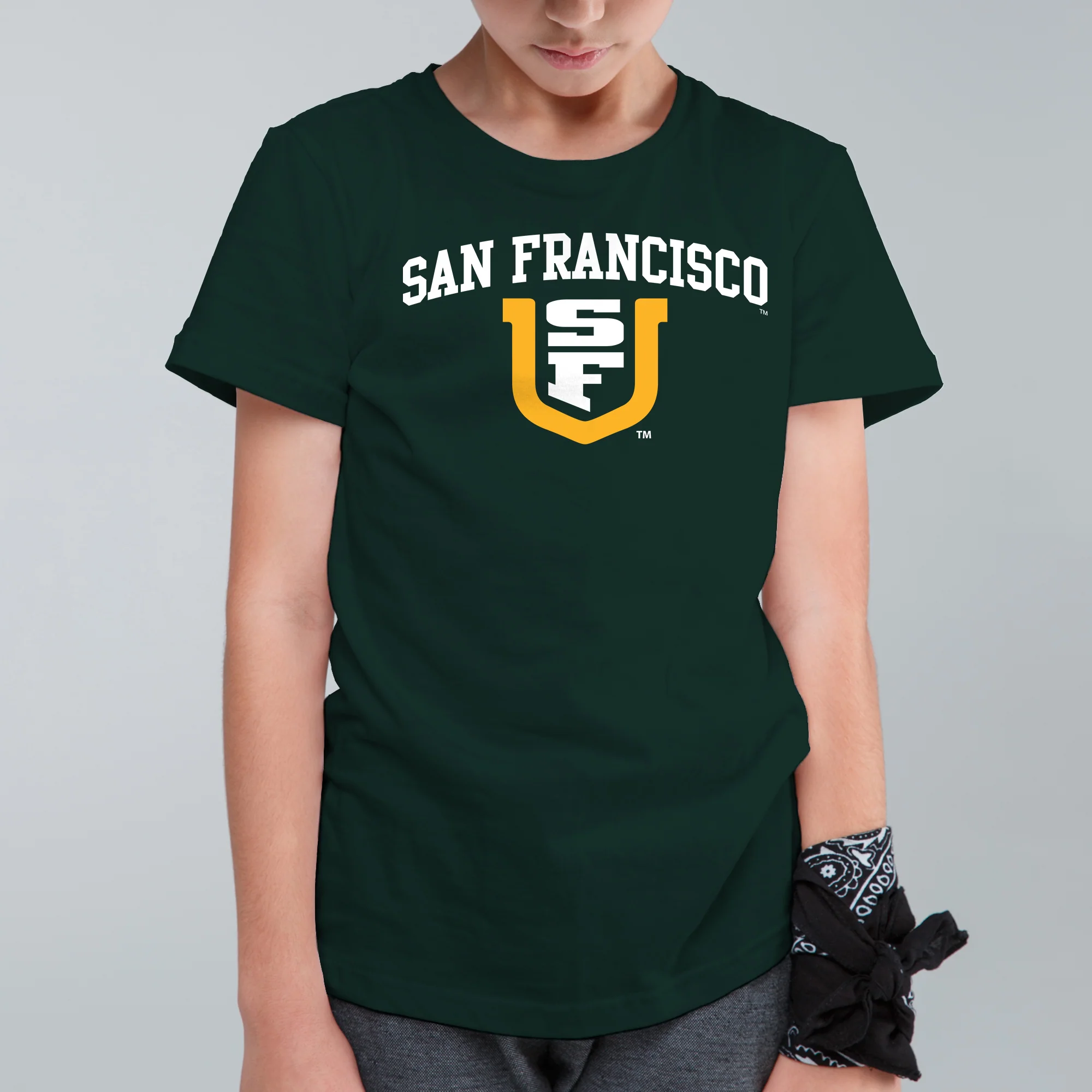 San Francisco Dons Arch Logo Youth T-Shirt - Image 6