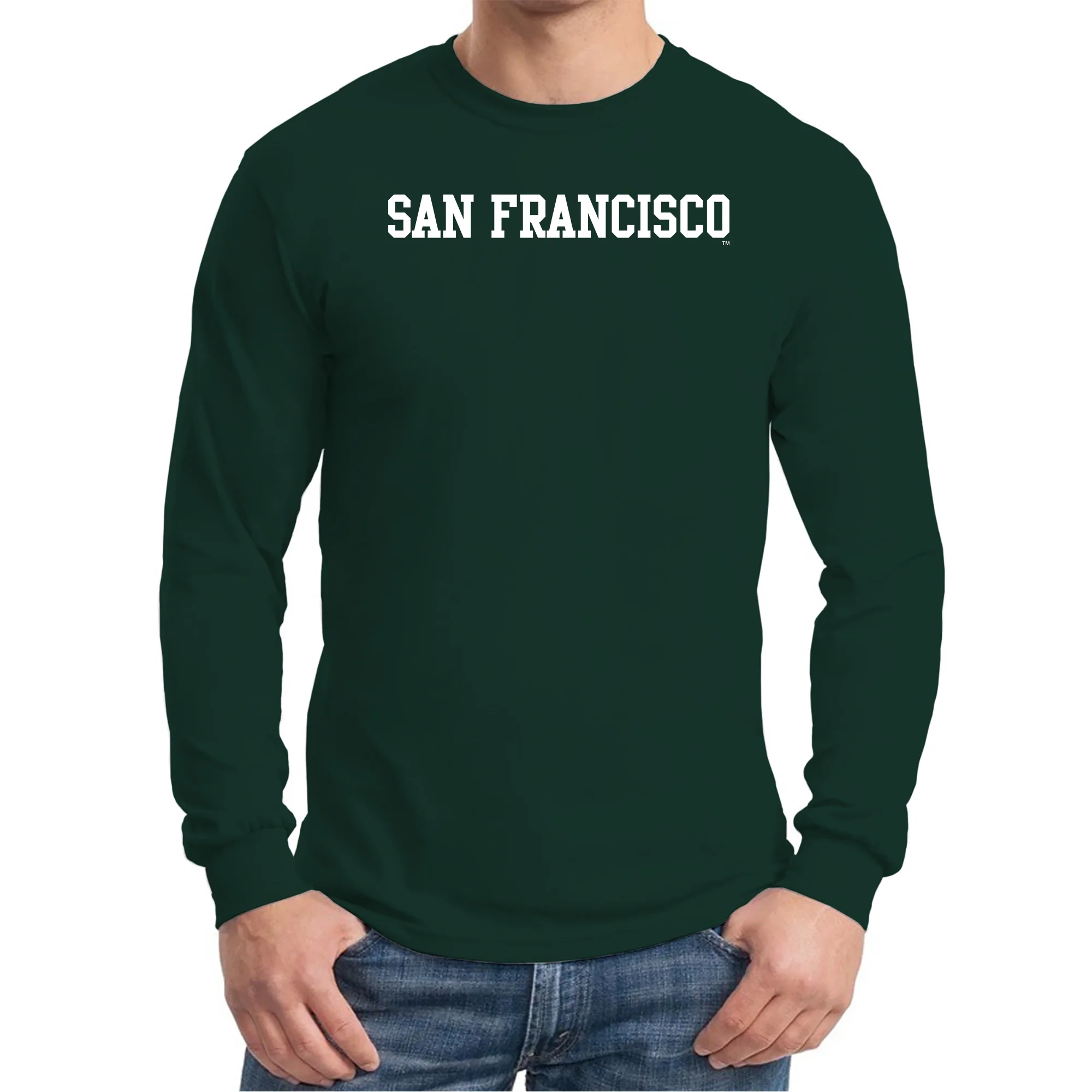 San Francisco Dons Basic Block Long Sleeve T-Shirt - Forest - Image 3